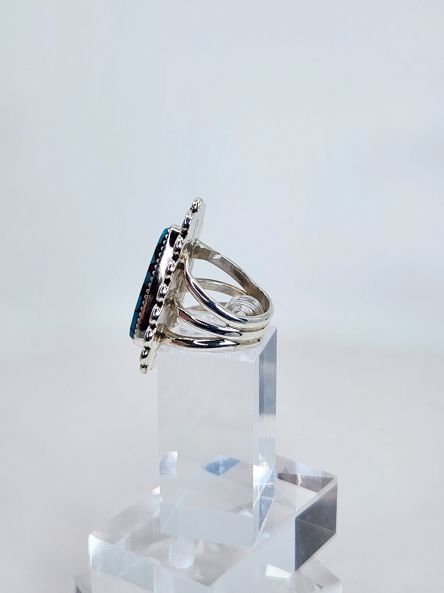 Desert Treasure: Turquoise Ring Set in Sterling Silver