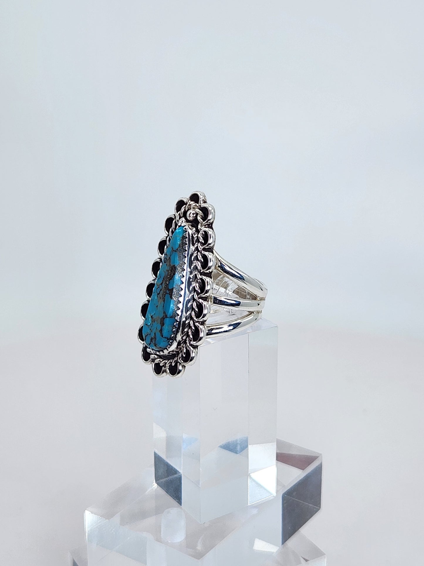 Desert Treasure: Turquoise Ring Set in Sterling Silver