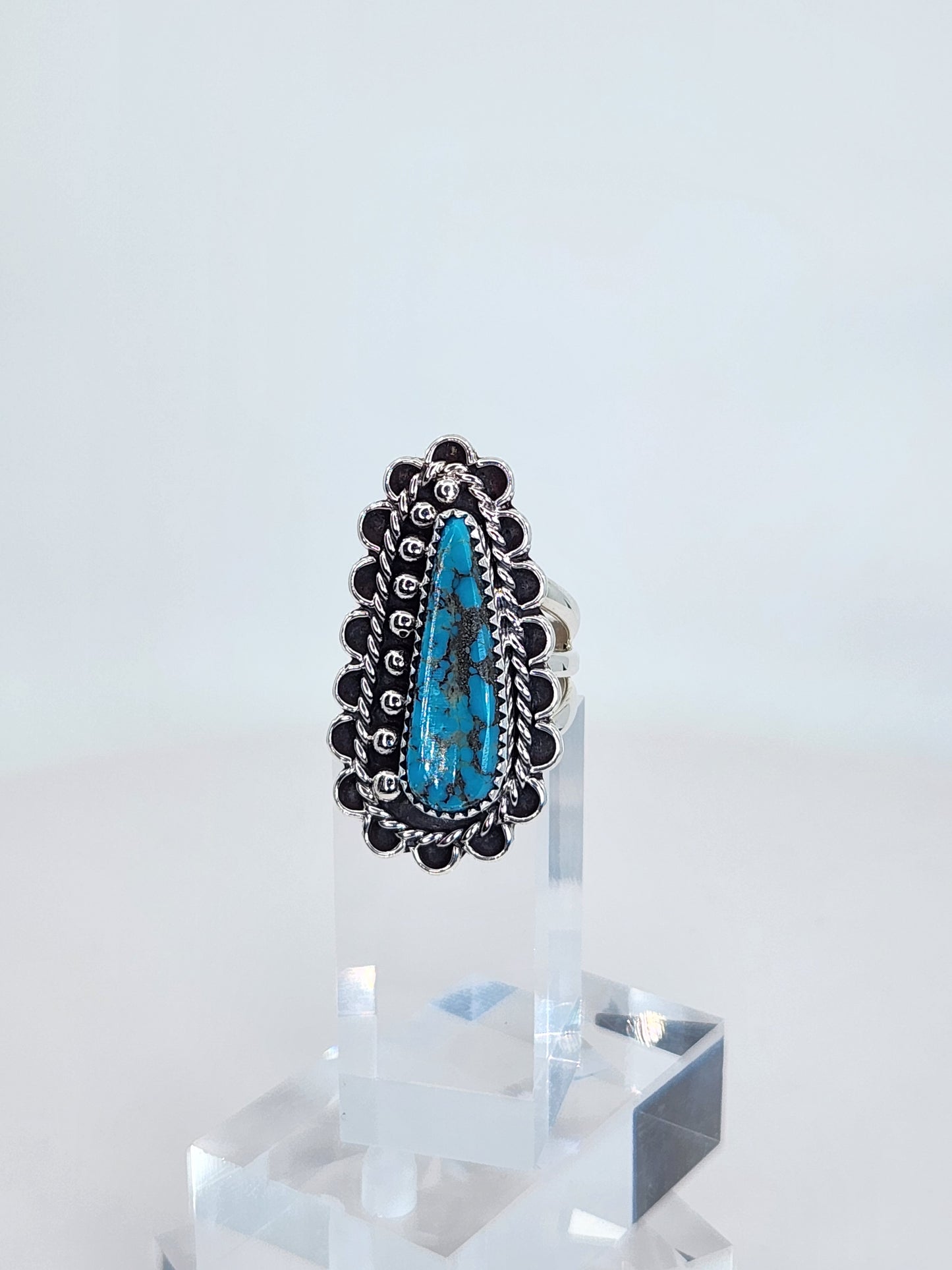 Desert Treasure: Turquoise Ring Set in Sterling Silver