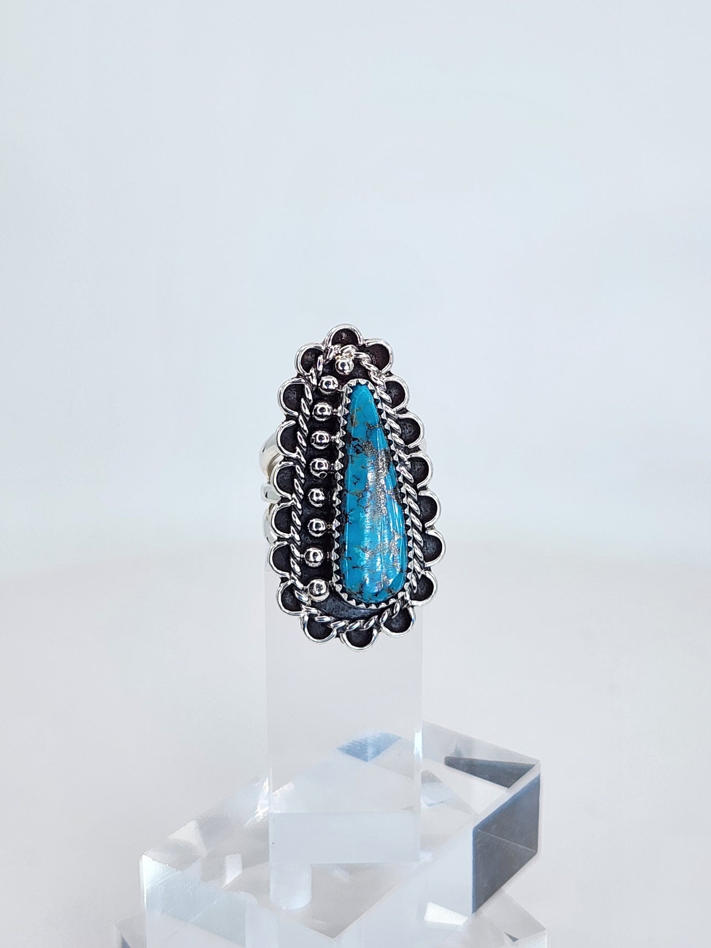 Desert Treasure: Turquoise Ring Set in Sterling Silver