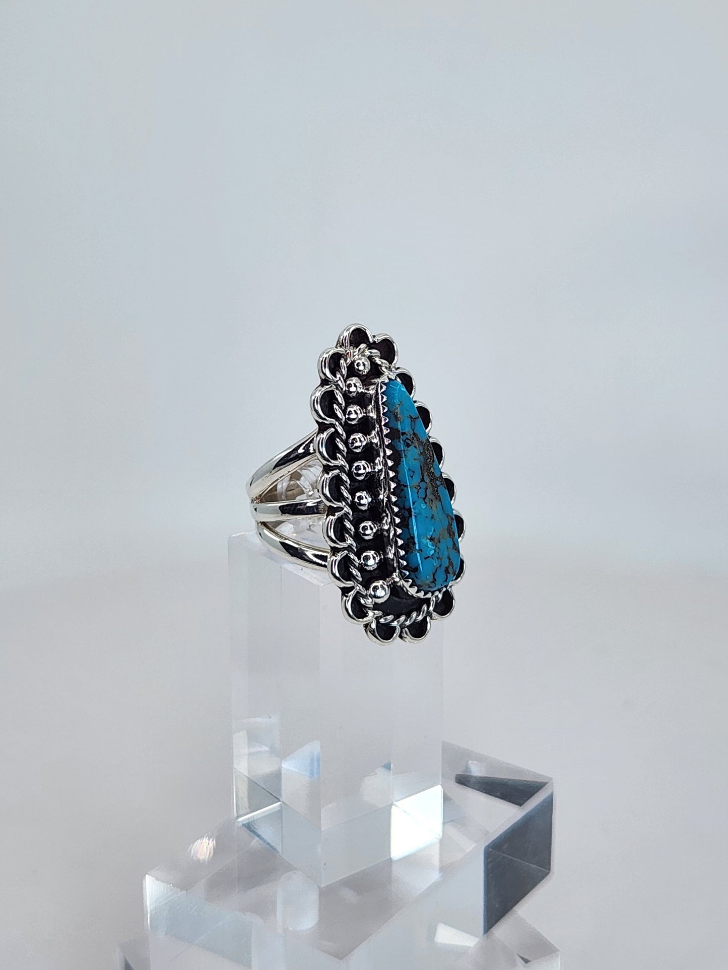 Desert Treasure: Turquoise Ring Set in Sterling Silver