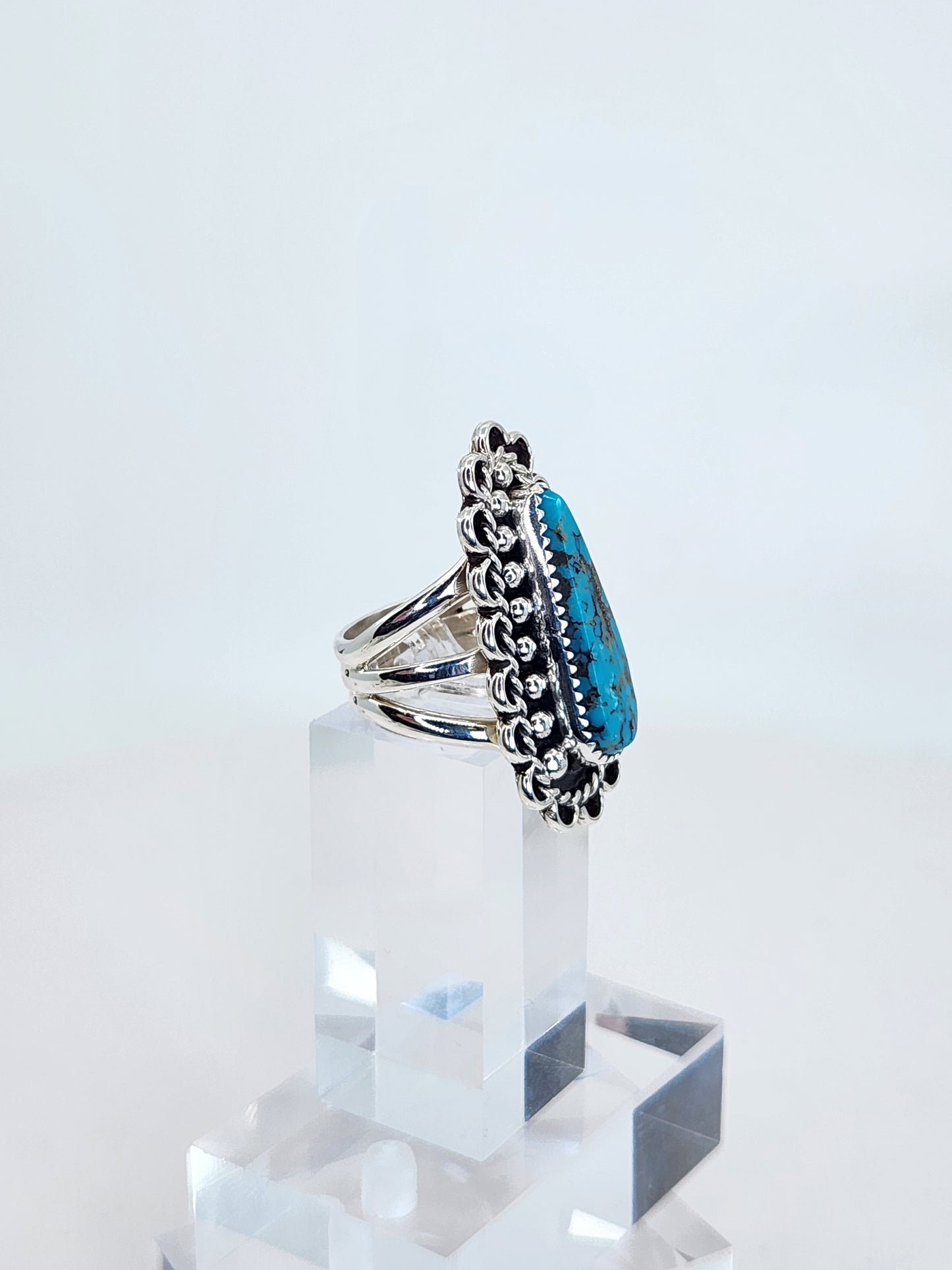 Desert Treasure: Turquoise Ring Set in Sterling Silver