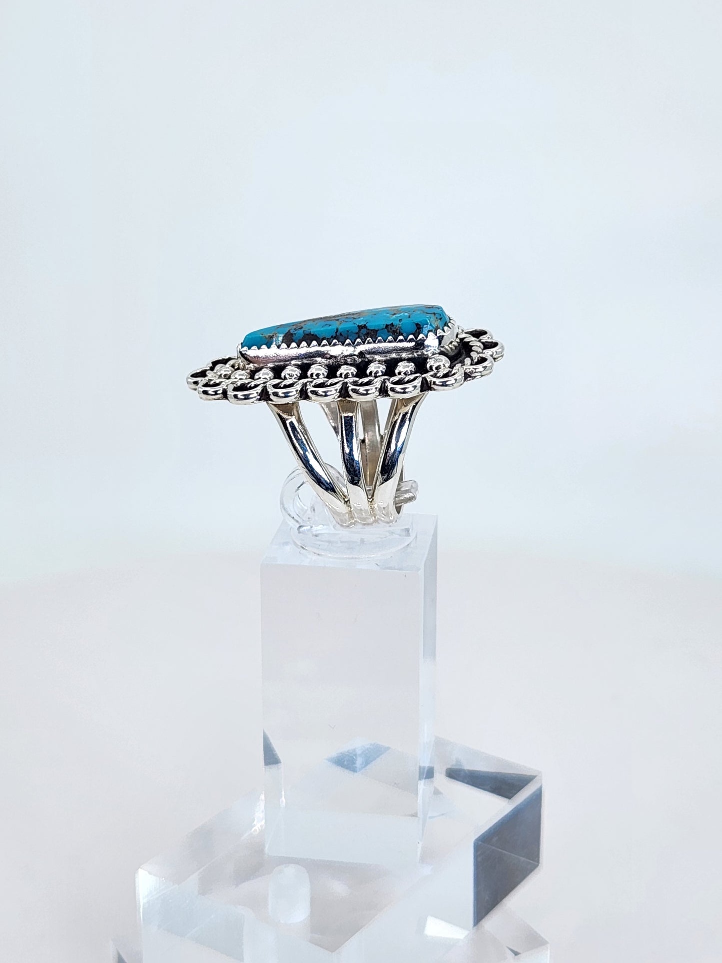 Desert Treasure: Turquoise Ring Set in Sterling Silver