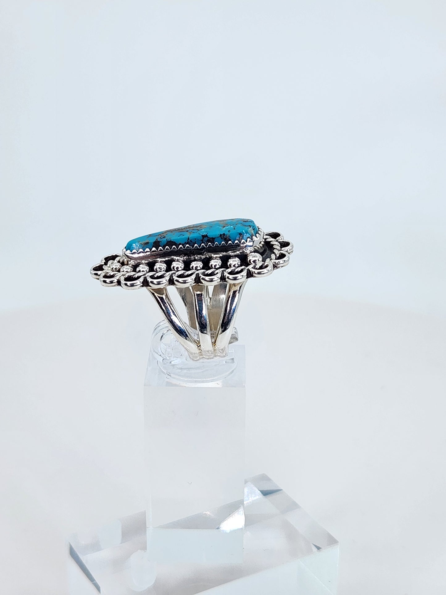 Desert Treasure: Turquoise Ring Set in Sterling Silver