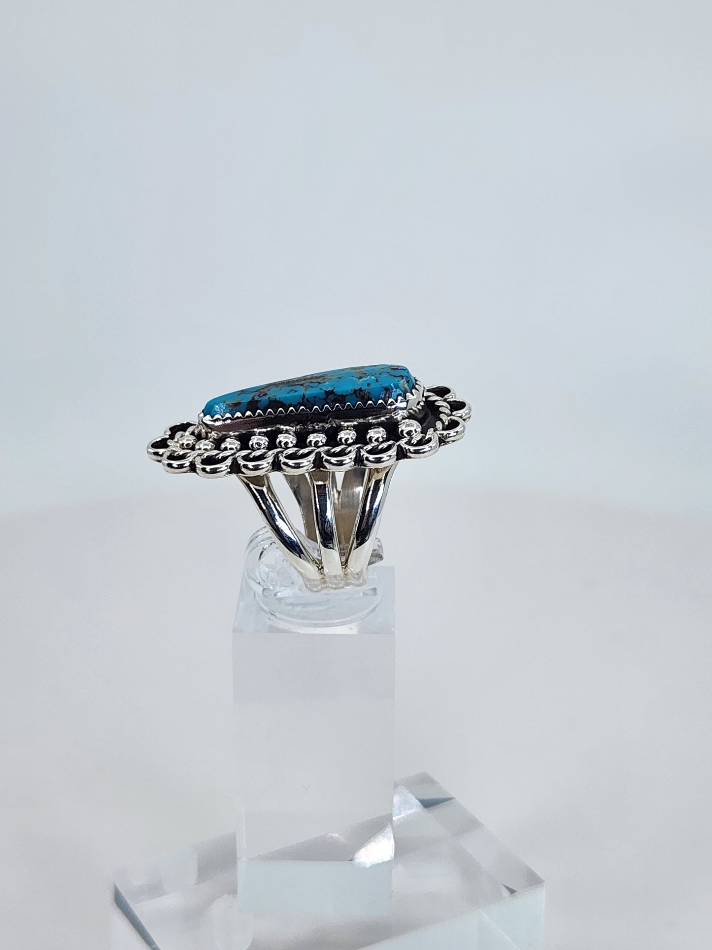 Desert Treasure: Turquoise Ring Set in Sterling Silver