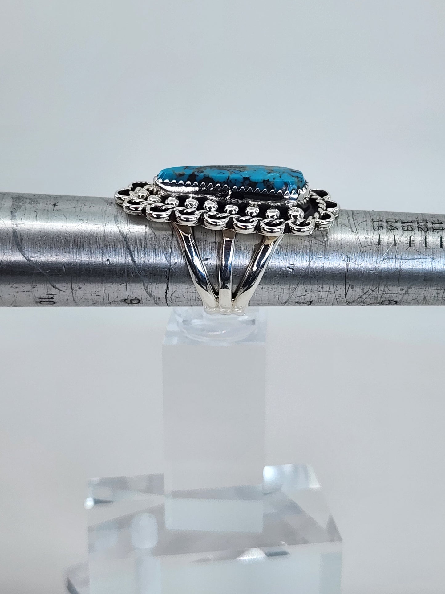 Desert Treasure: Turquoise Ring Set in Sterling Silver
