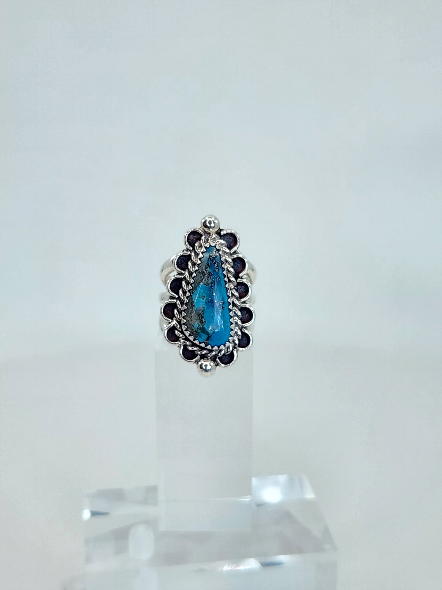 Desert Treasure: Turquoise Ring Set in Sterling Silver