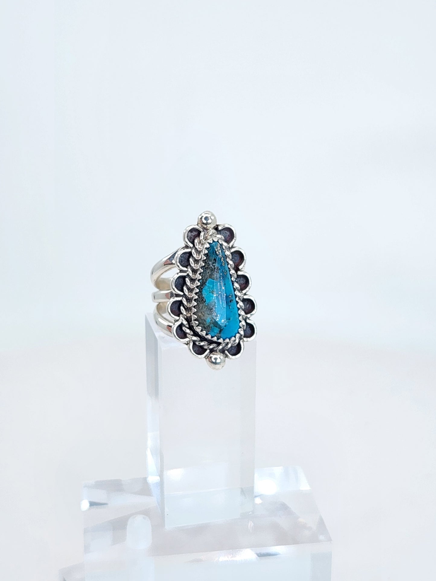 Desert Treasure: Turquoise Ring Set in Sterling Silver