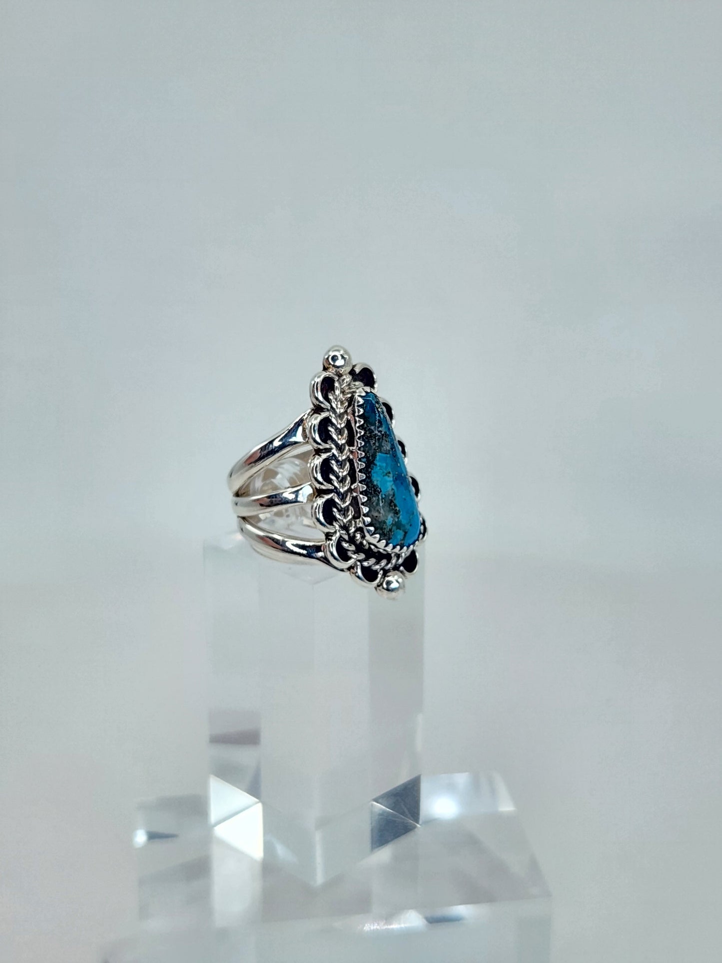 Desert Treasure: Turquoise Ring Set in Sterling Silver