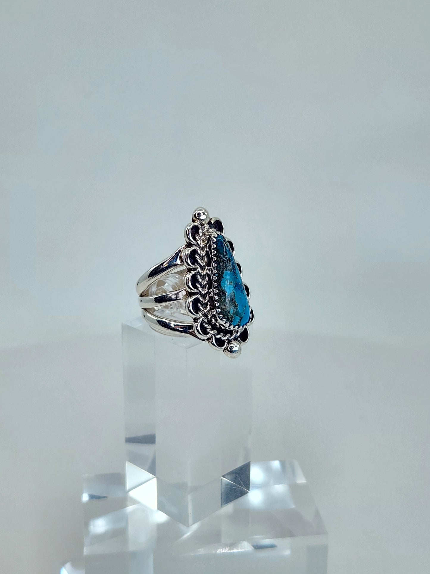 Desert Treasure: Turquoise Ring Set in Sterling Silver