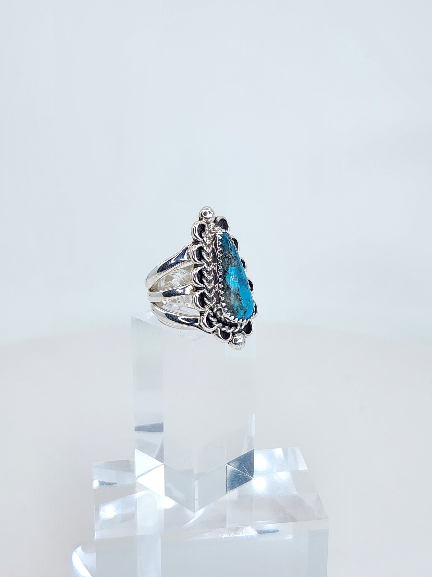 Desert Treasure: Turquoise Ring Set in Sterling Silver