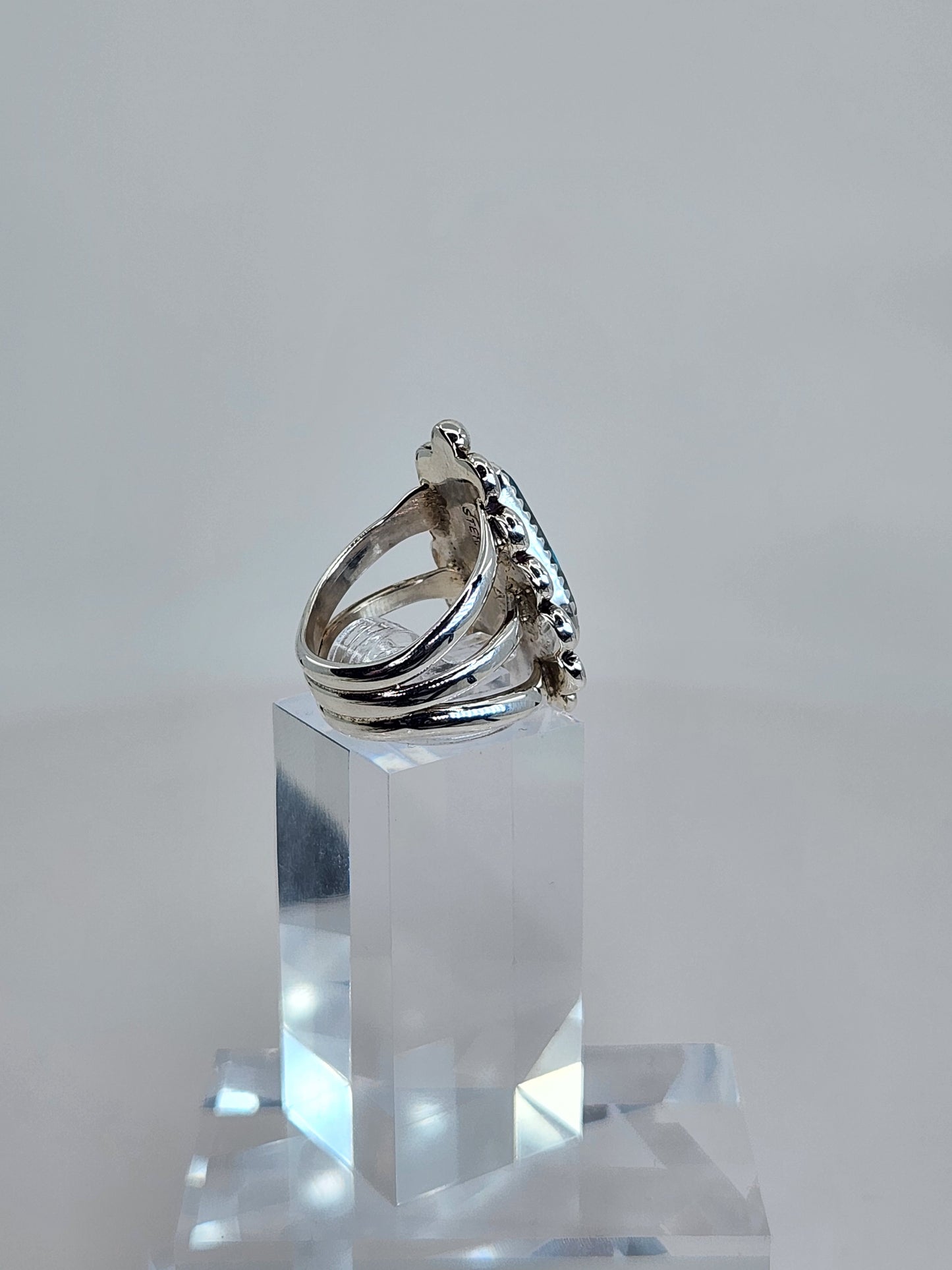 Desert Treasure: Turquoise Ring Set in Sterling Silver