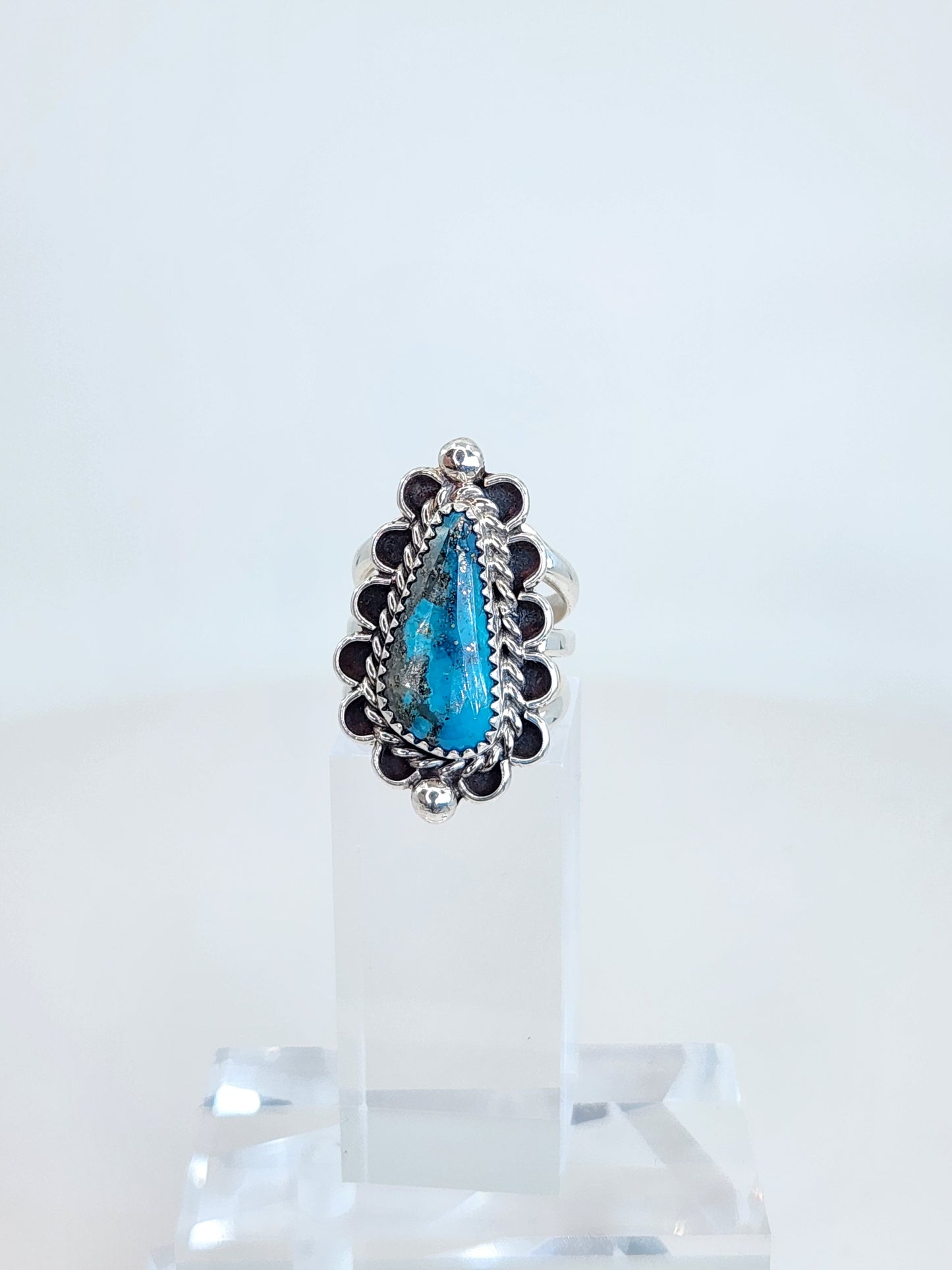 Desert Treasure: Turquoise Ring Set in Sterling Silver