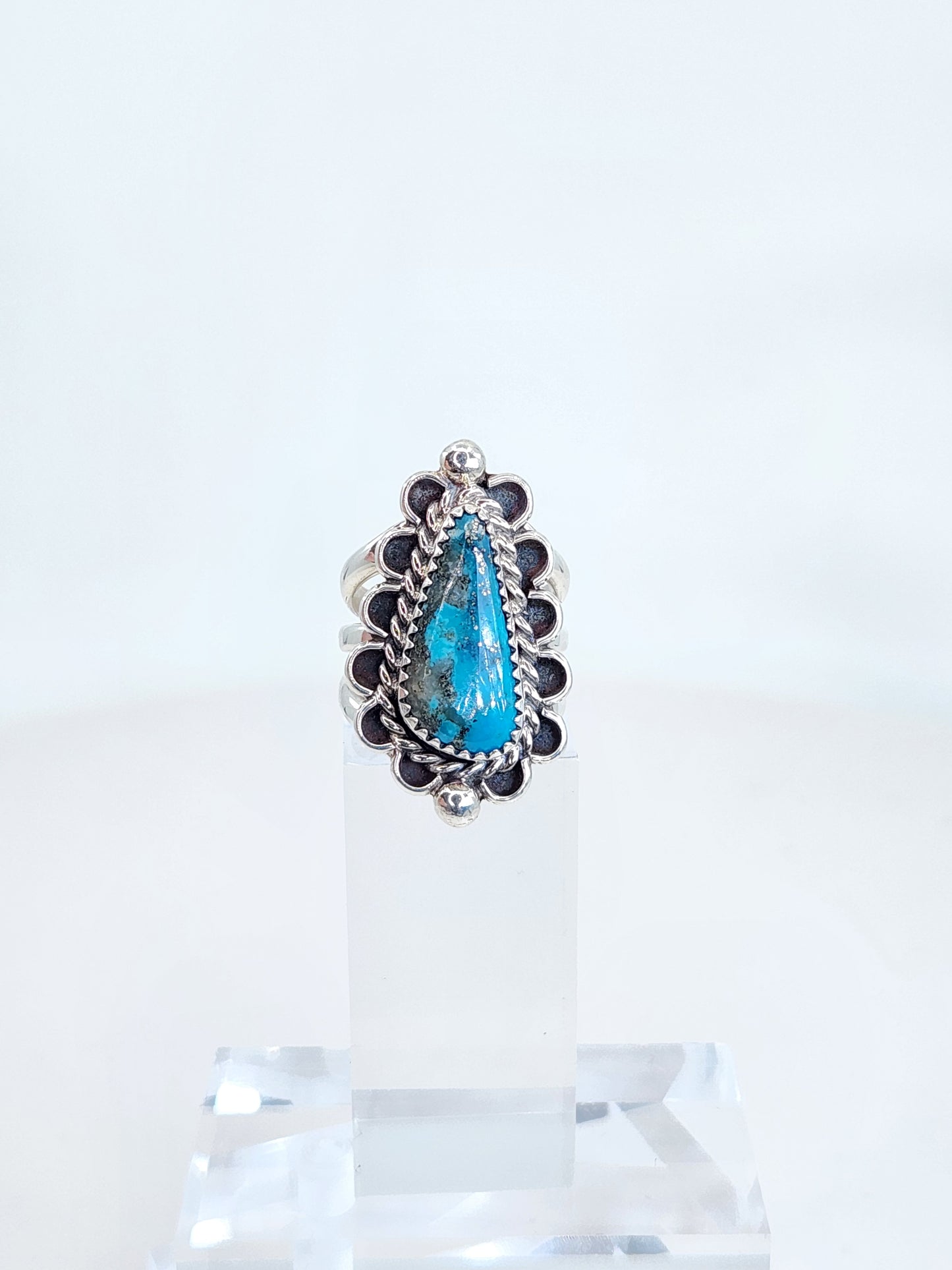 Desert Treasure: Turquoise Ring Set in Sterling Silver