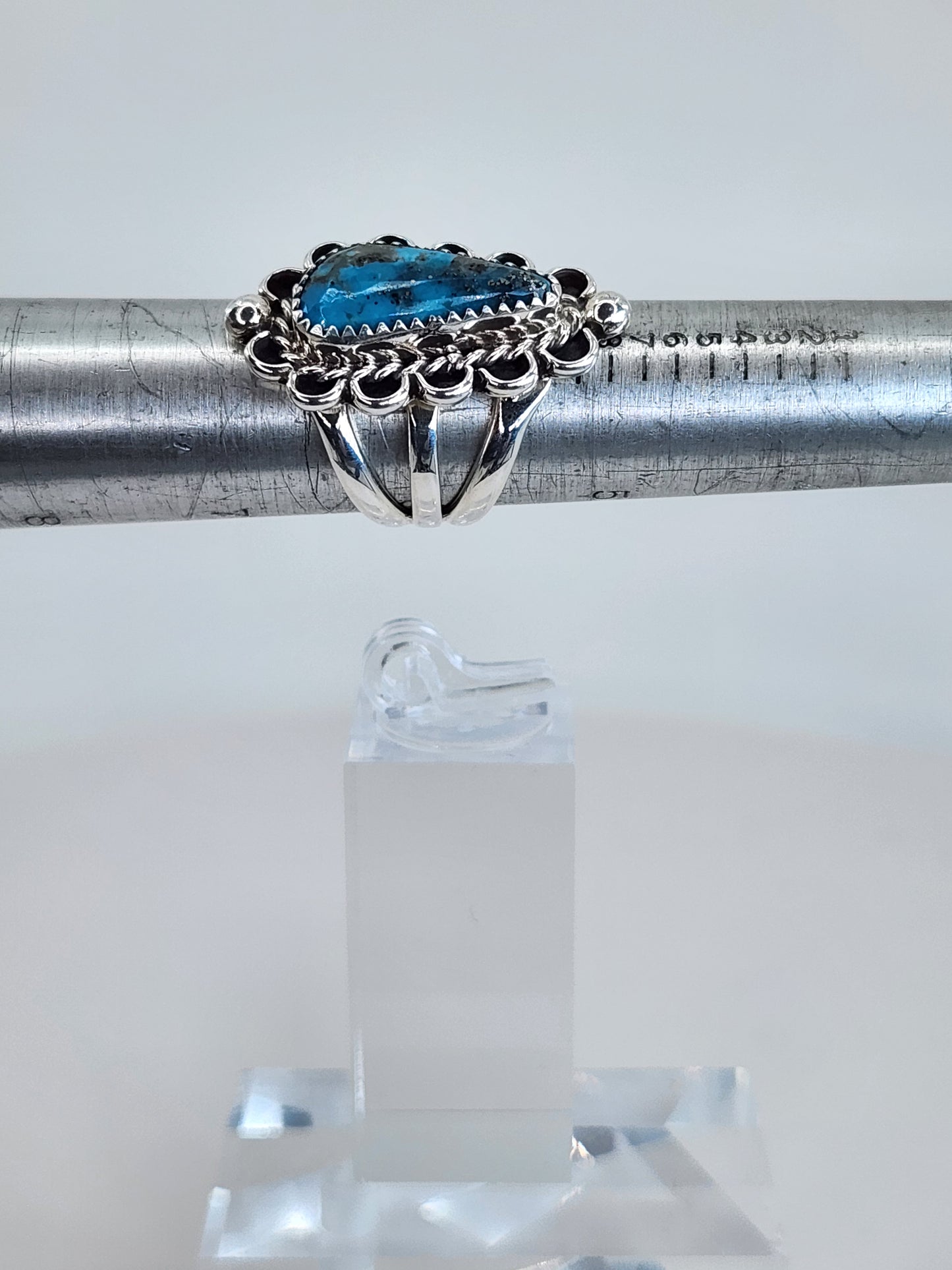 Desert Treasure: Turquoise Ring Set in Sterling Silver