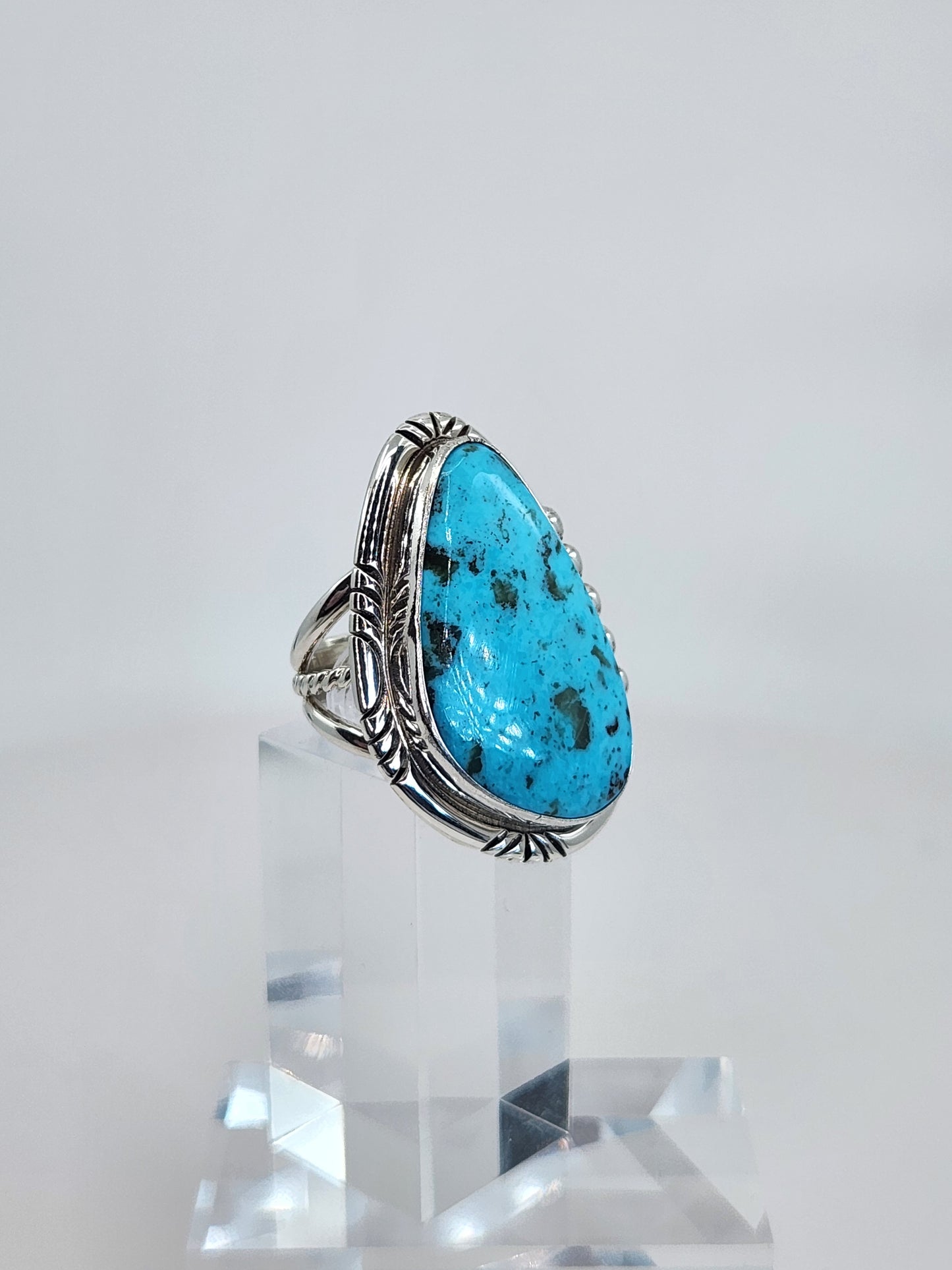Desert Treasure: Turquoise Ring Set in Sterling Silver