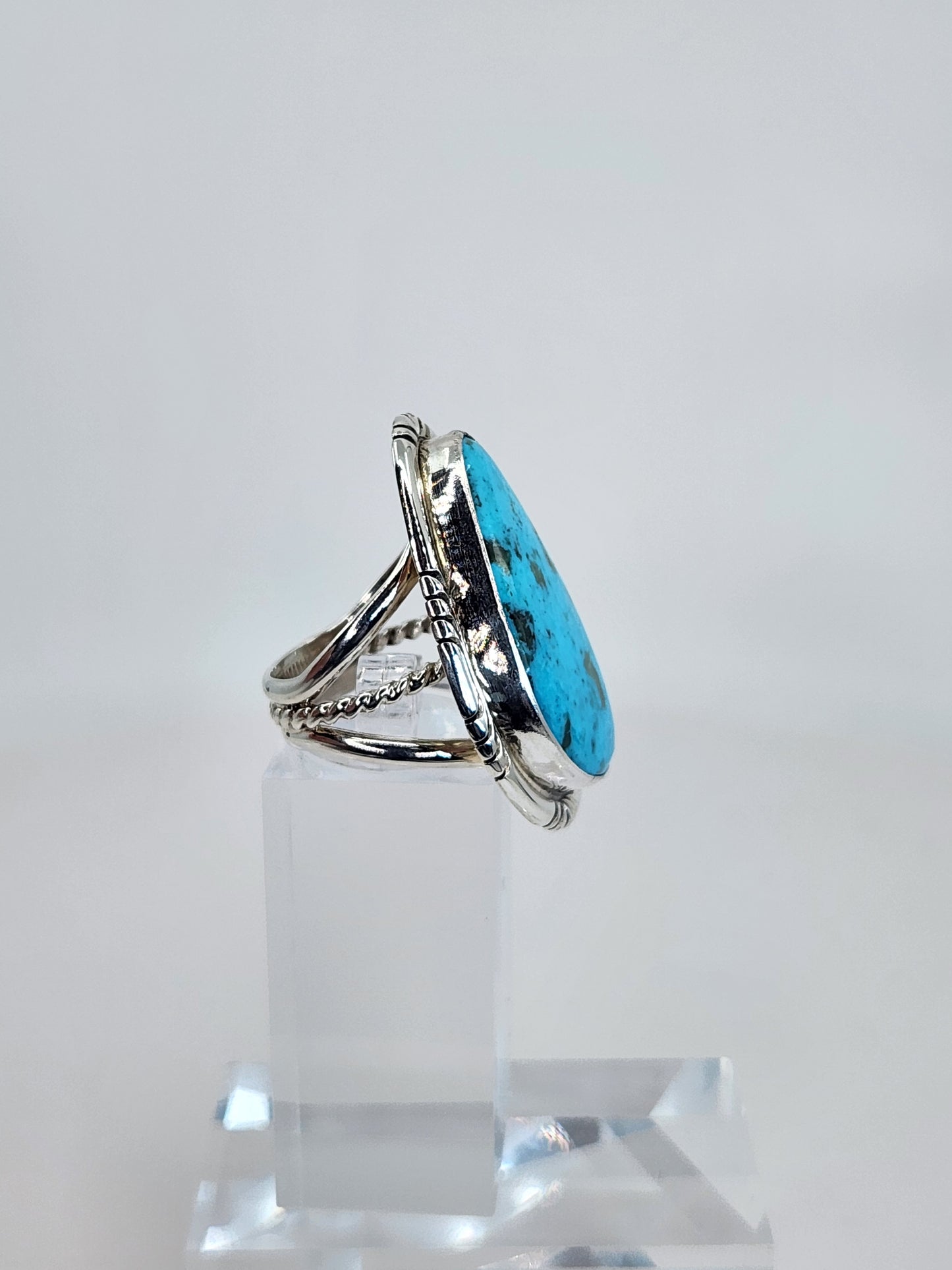 Desert Treasure: Turquoise Ring Set in Sterling Silver