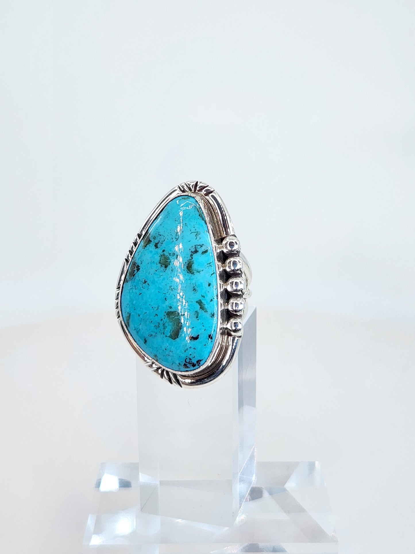 Desert Treasure: Turquoise Ring Set in Sterling Silver
