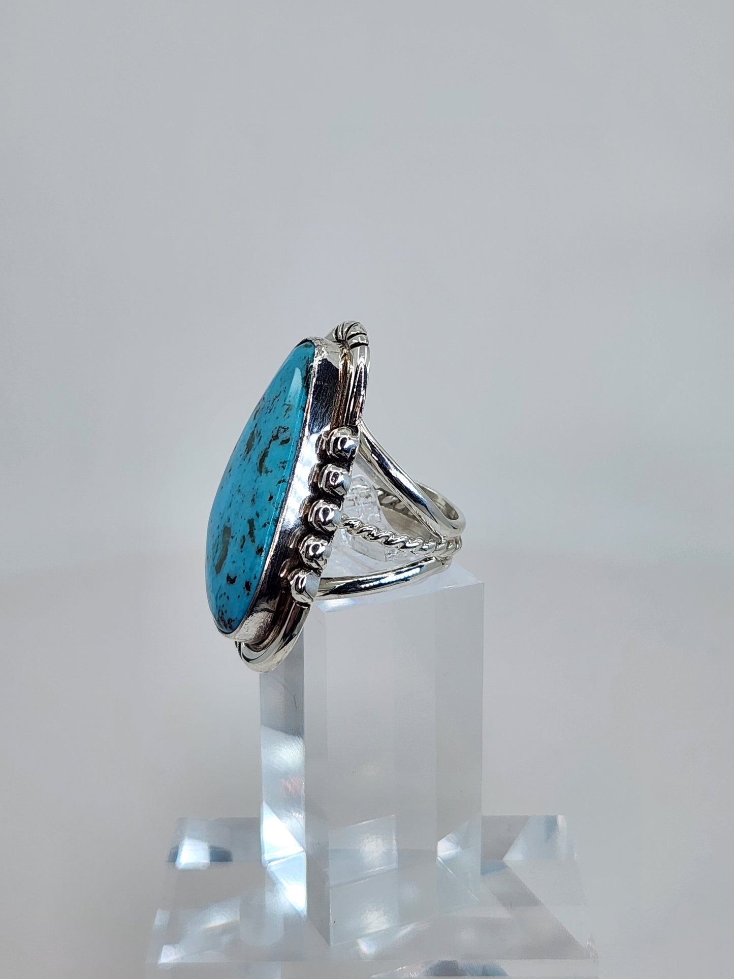 Desert Treasure: Turquoise Ring Set in Sterling Silver