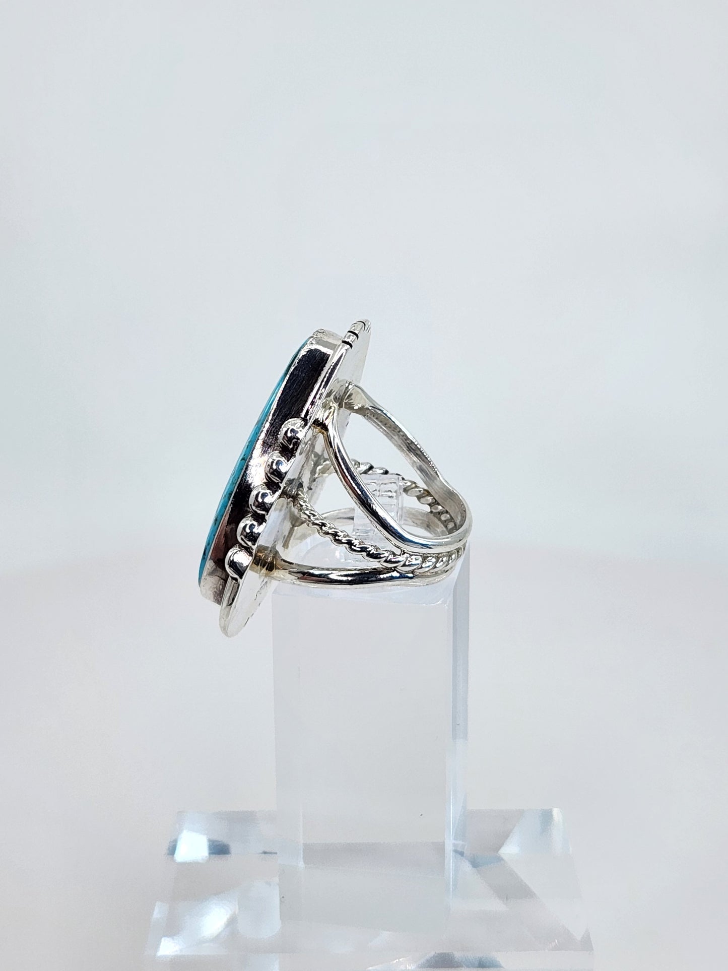 Desert Treasure: Turquoise Ring Set in Sterling Silver
