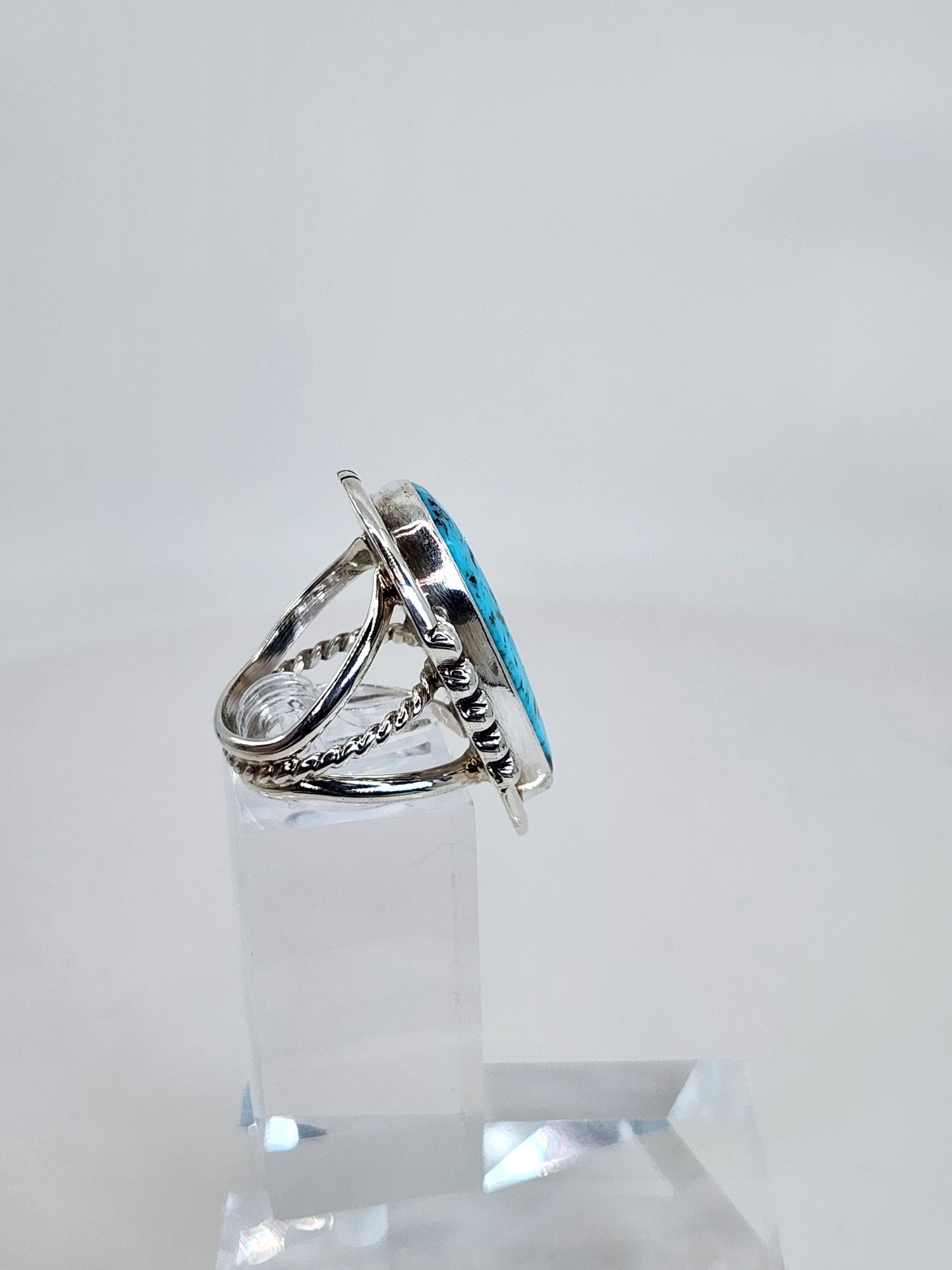Desert Treasure: Turquoise Ring Set in Sterling Silver