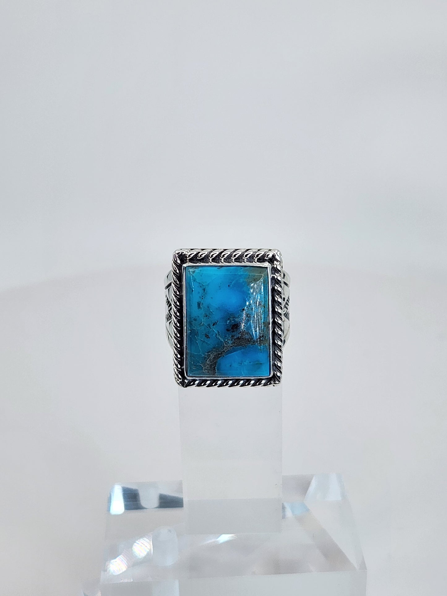 Desert Treasure: Turquoise Ring Set in Sterling Silver