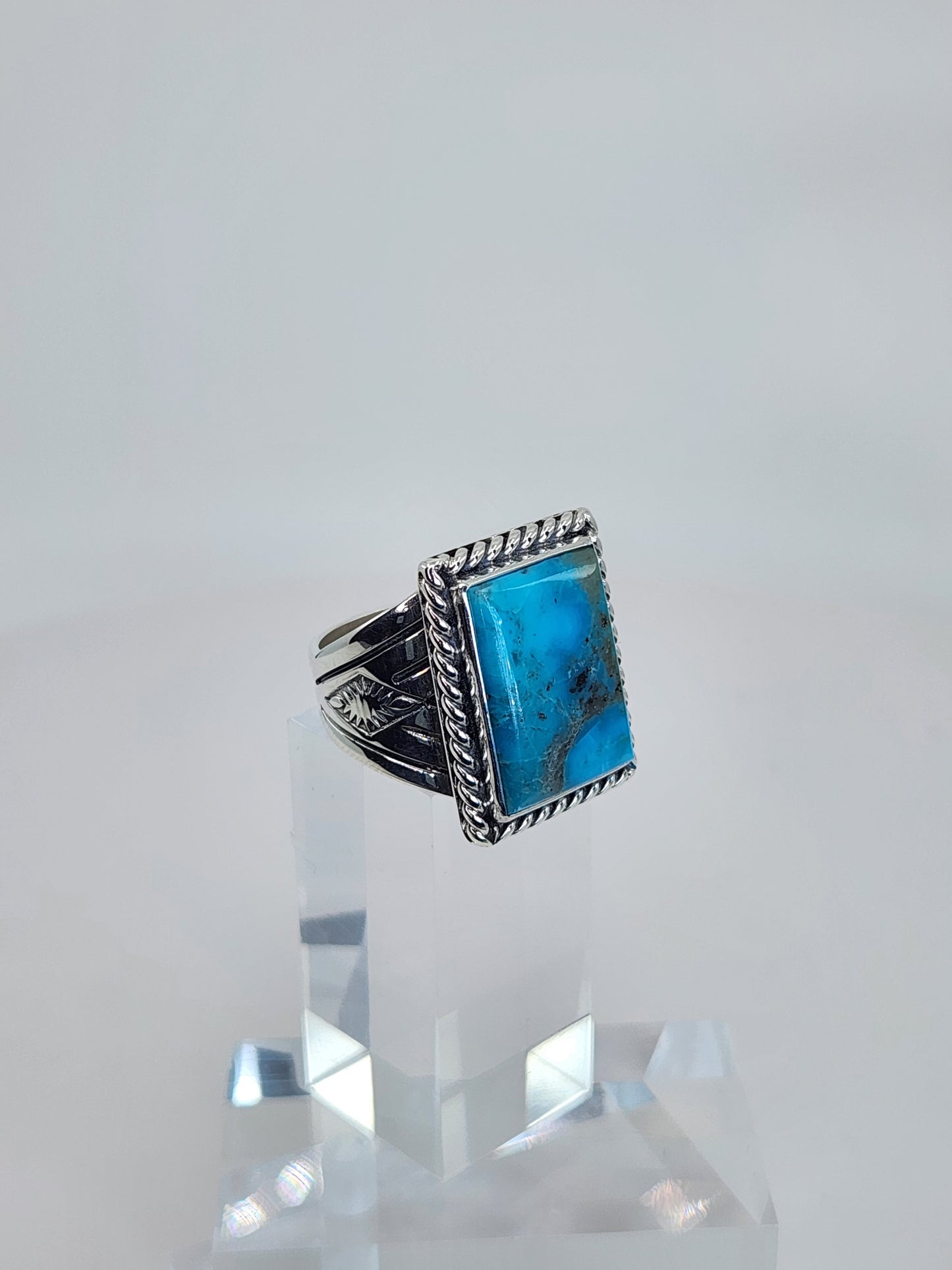 Desert Treasure: Turquoise Ring Set in Sterling Silver