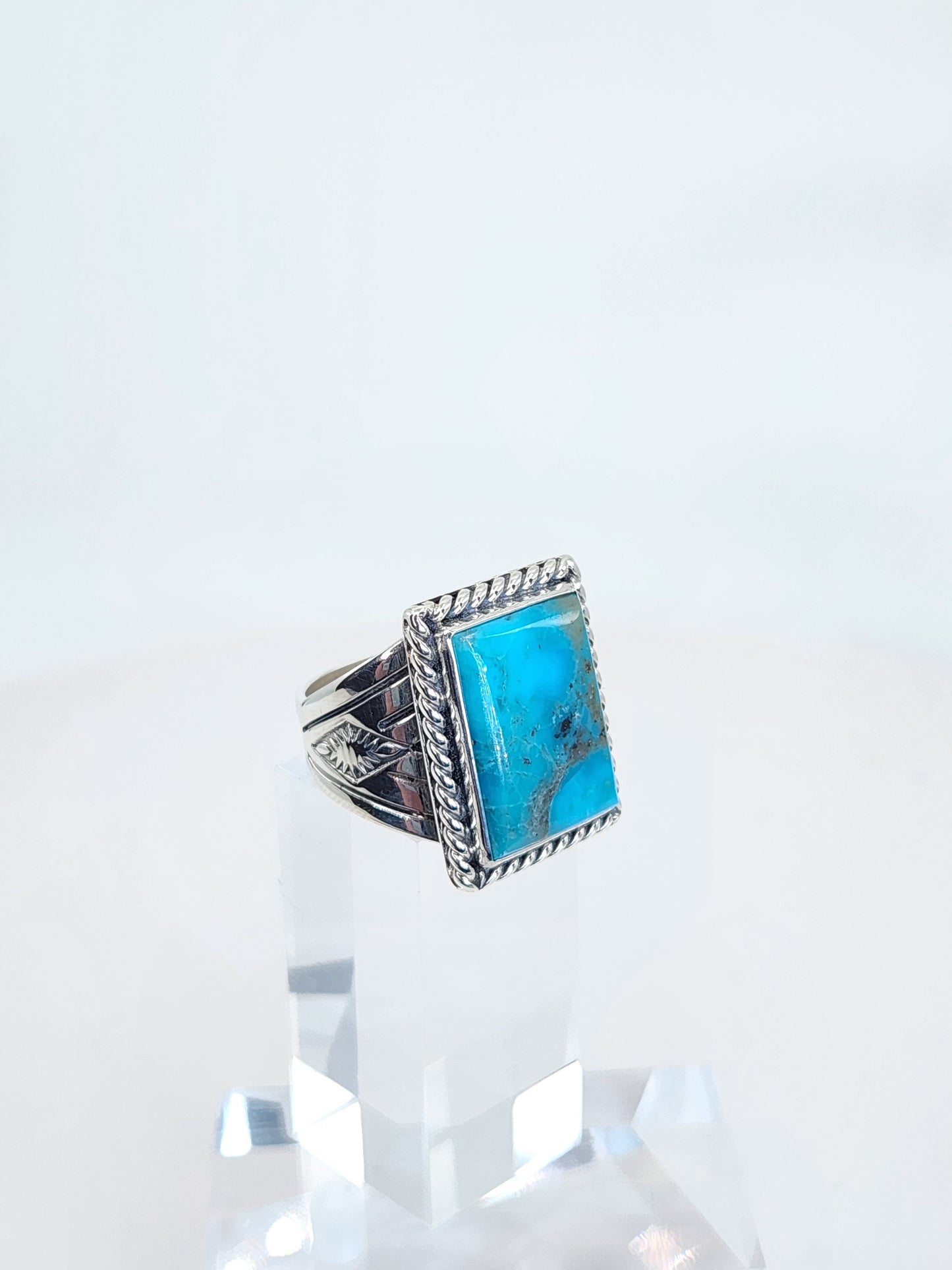 Desert Treasure: Turquoise Ring Set in Sterling Silver