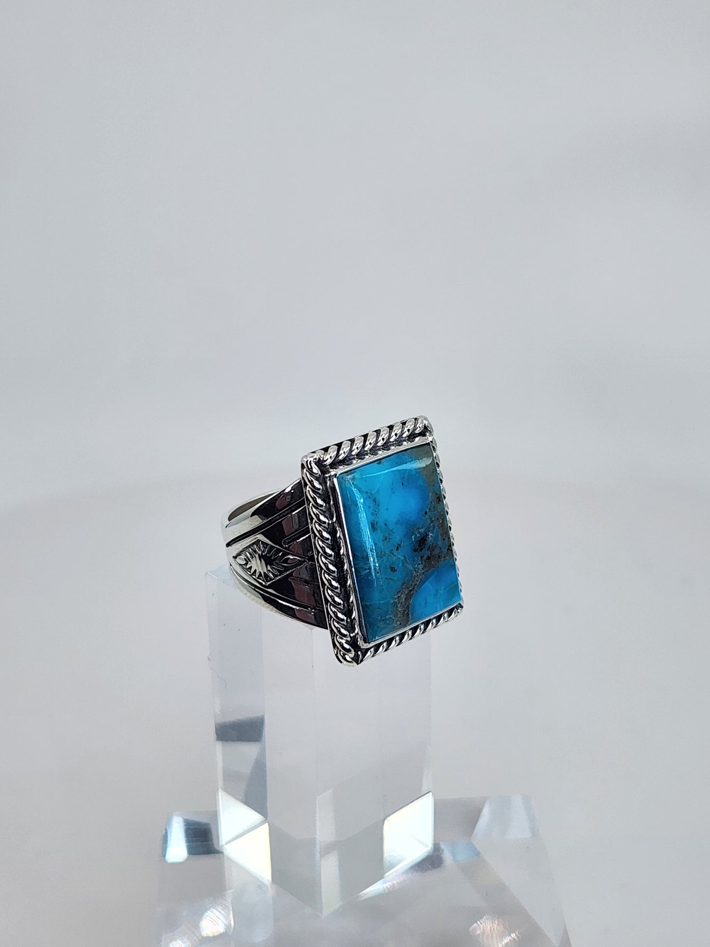 Desert Treasure: Turquoise Ring Set in Sterling Silver