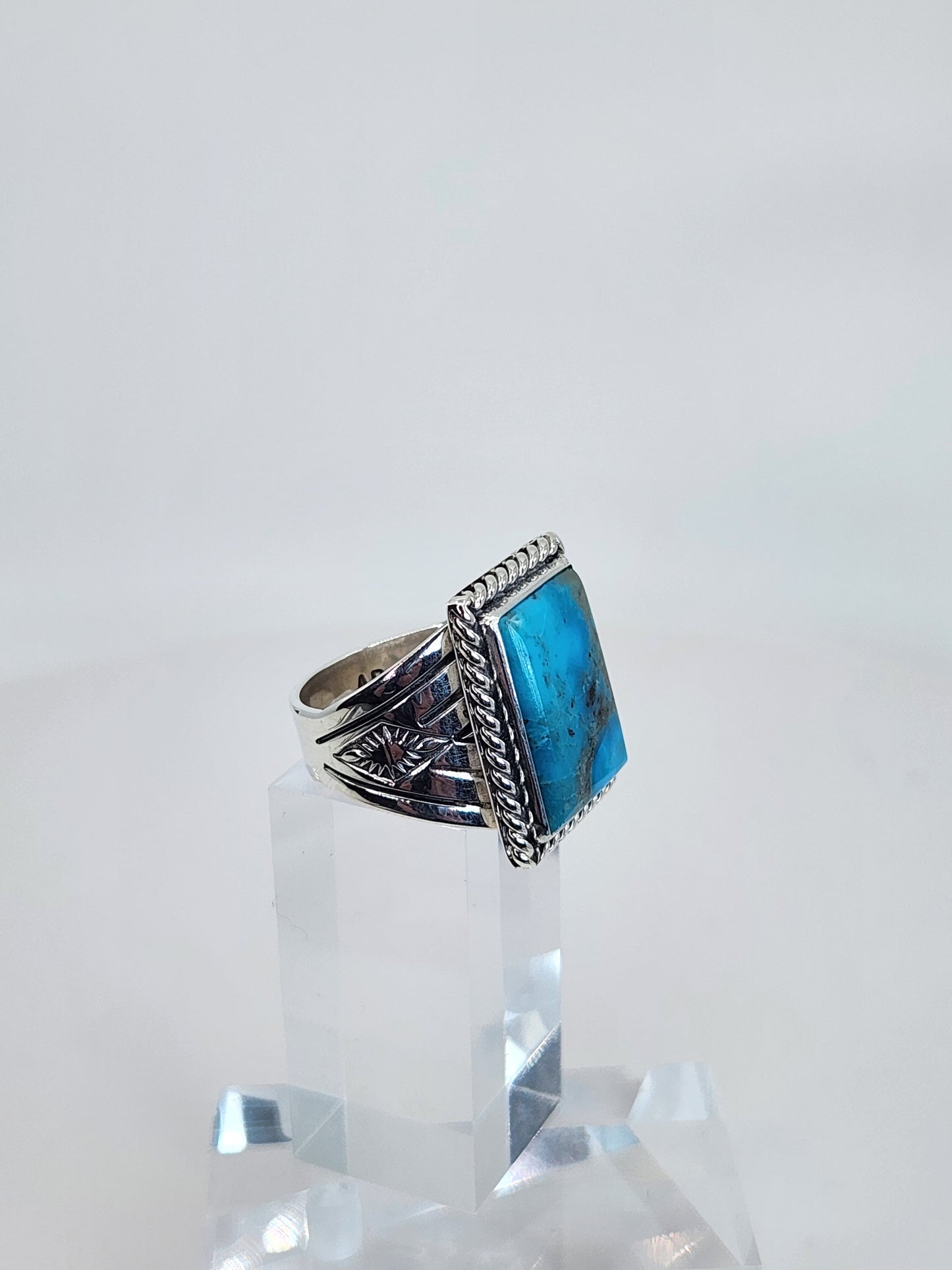 Desert Treasure: Turquoise Ring Set in Sterling Silver