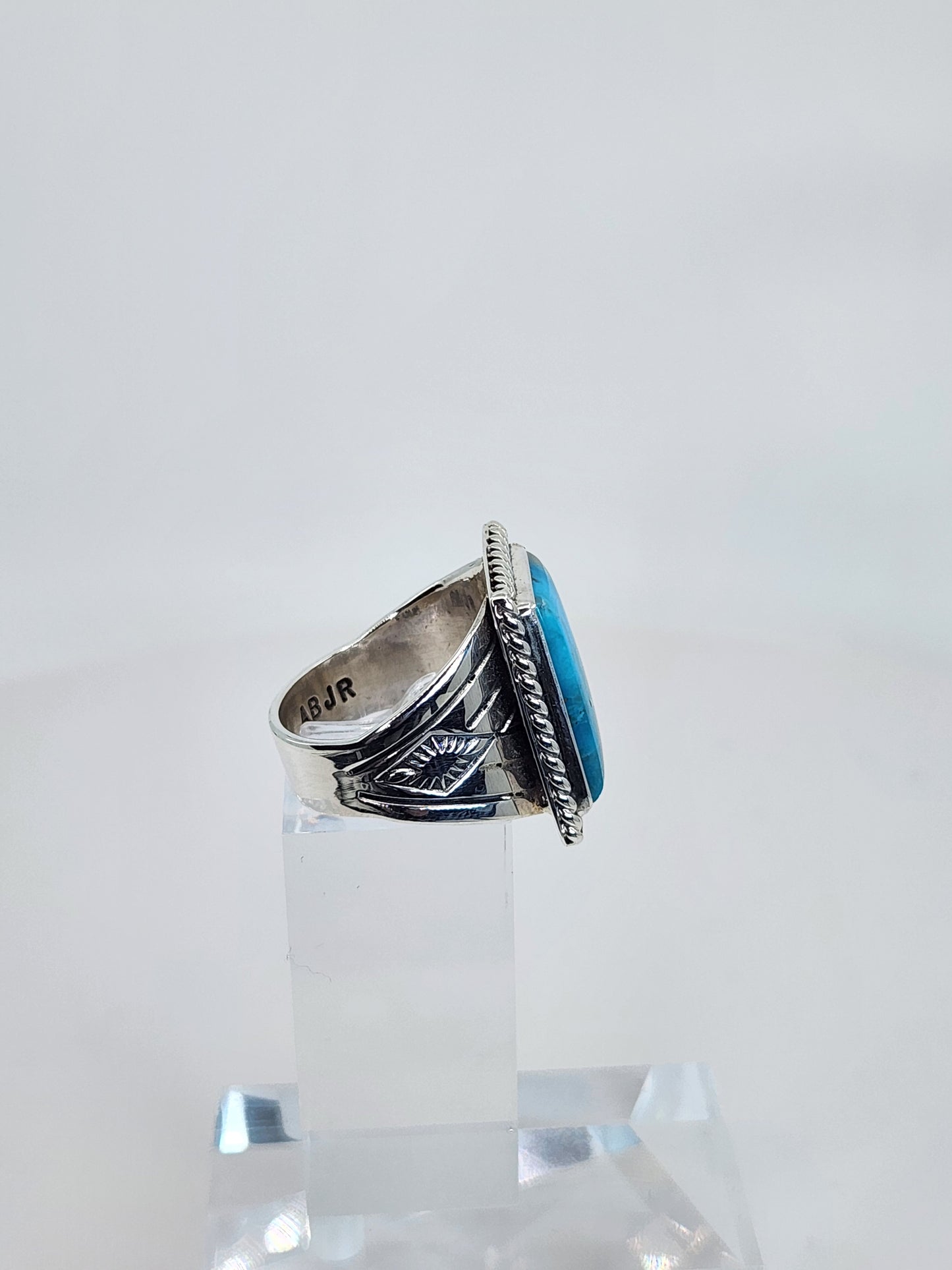 Desert Treasure: Turquoise Ring Set in Sterling Silver