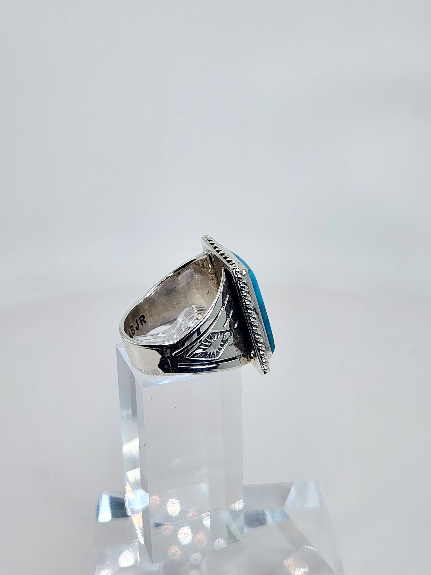 Desert Treasure: Turquoise Ring Set in Sterling Silver