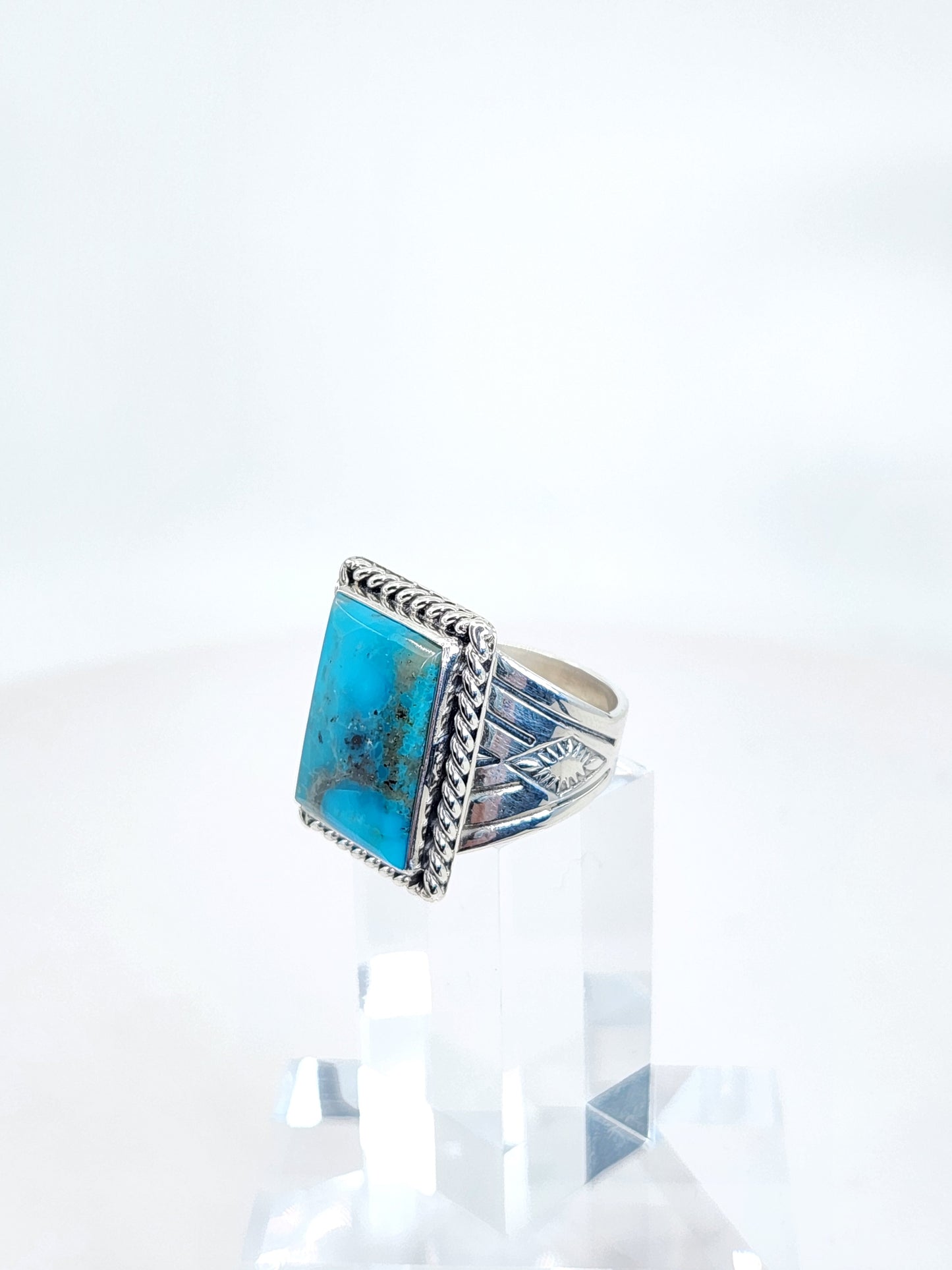 Desert Treasure: Turquoise Ring Set in Sterling Silver