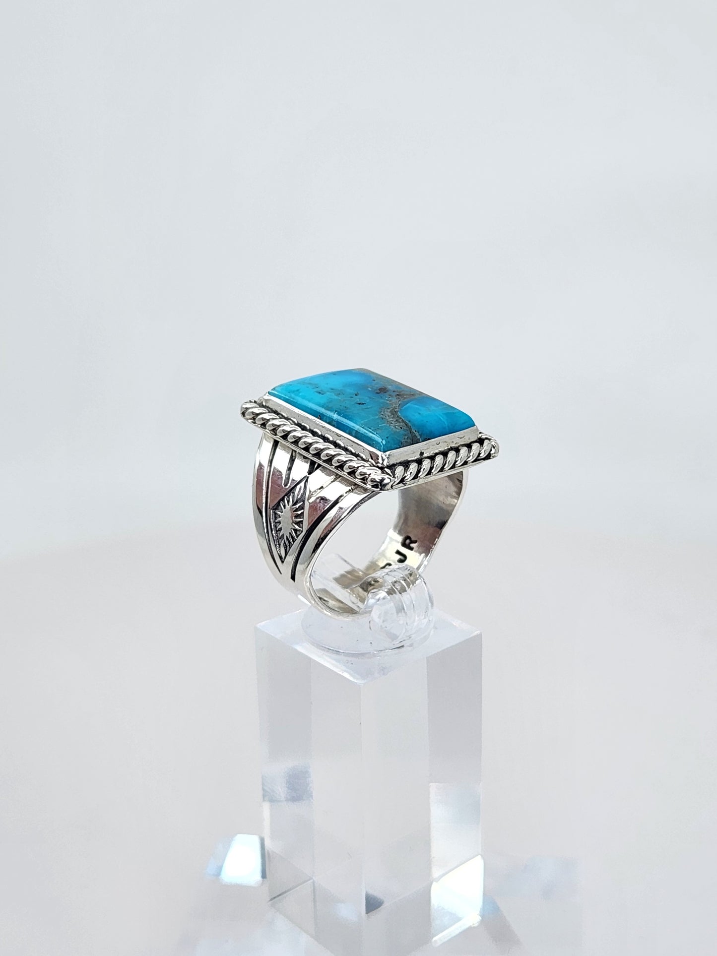 Desert Treasure: Turquoise Ring Set in Sterling Silver