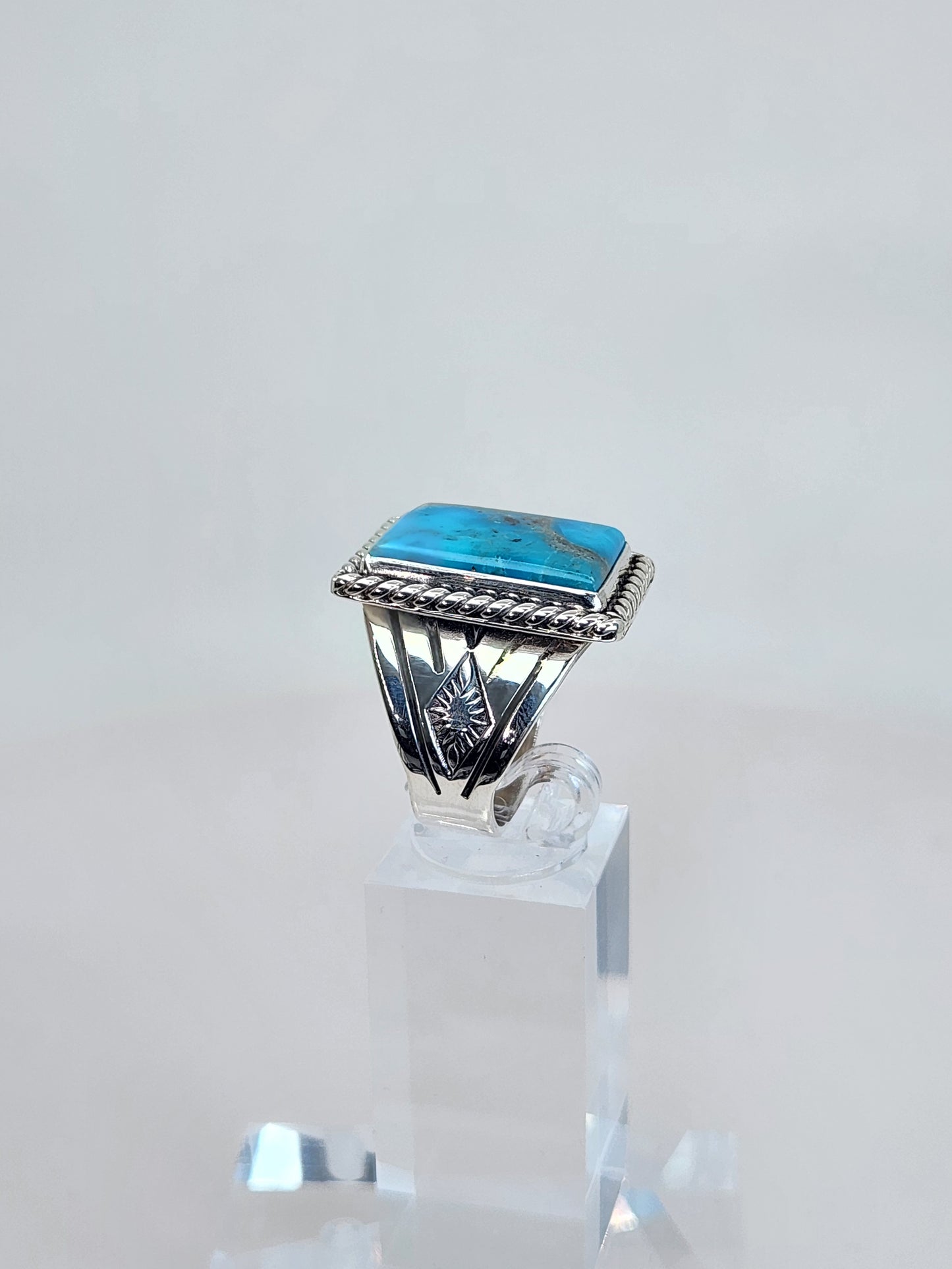 Desert Treasure: Turquoise Ring Set in Sterling Silver