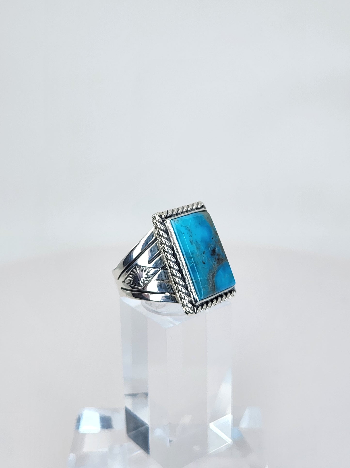 Desert Treasure: Turquoise Ring Set in Sterling Silver