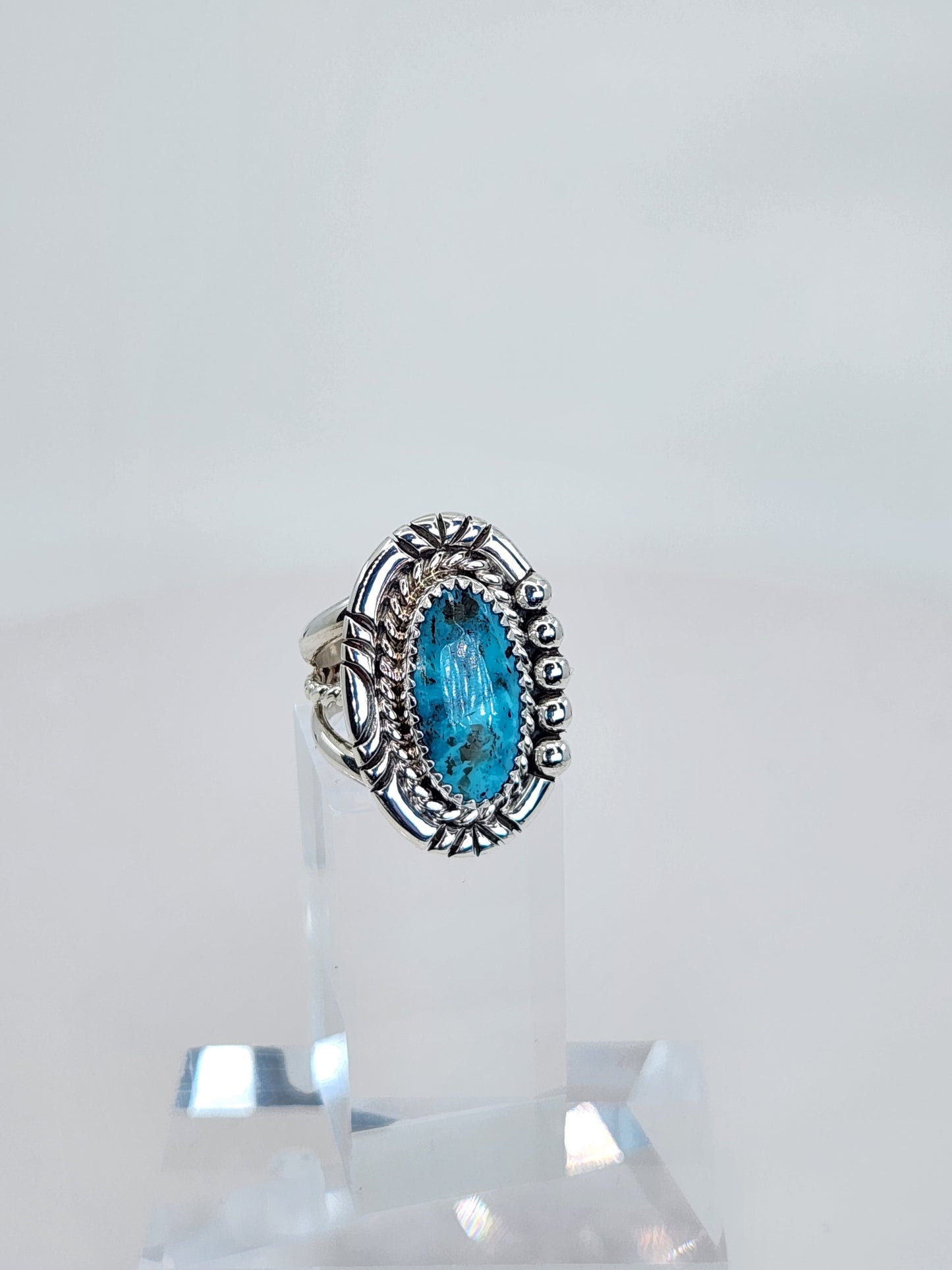 Desert Treasure: Turquoise Ring Set in Sterling Silver