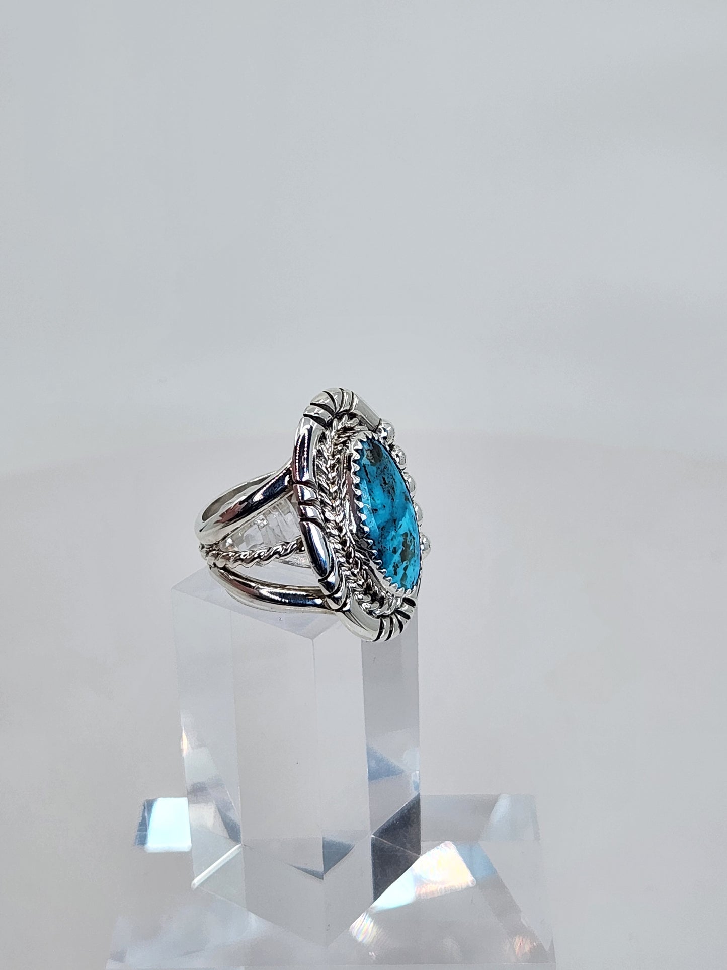 Desert Treasure: Turquoise Ring Set in Sterling Silver