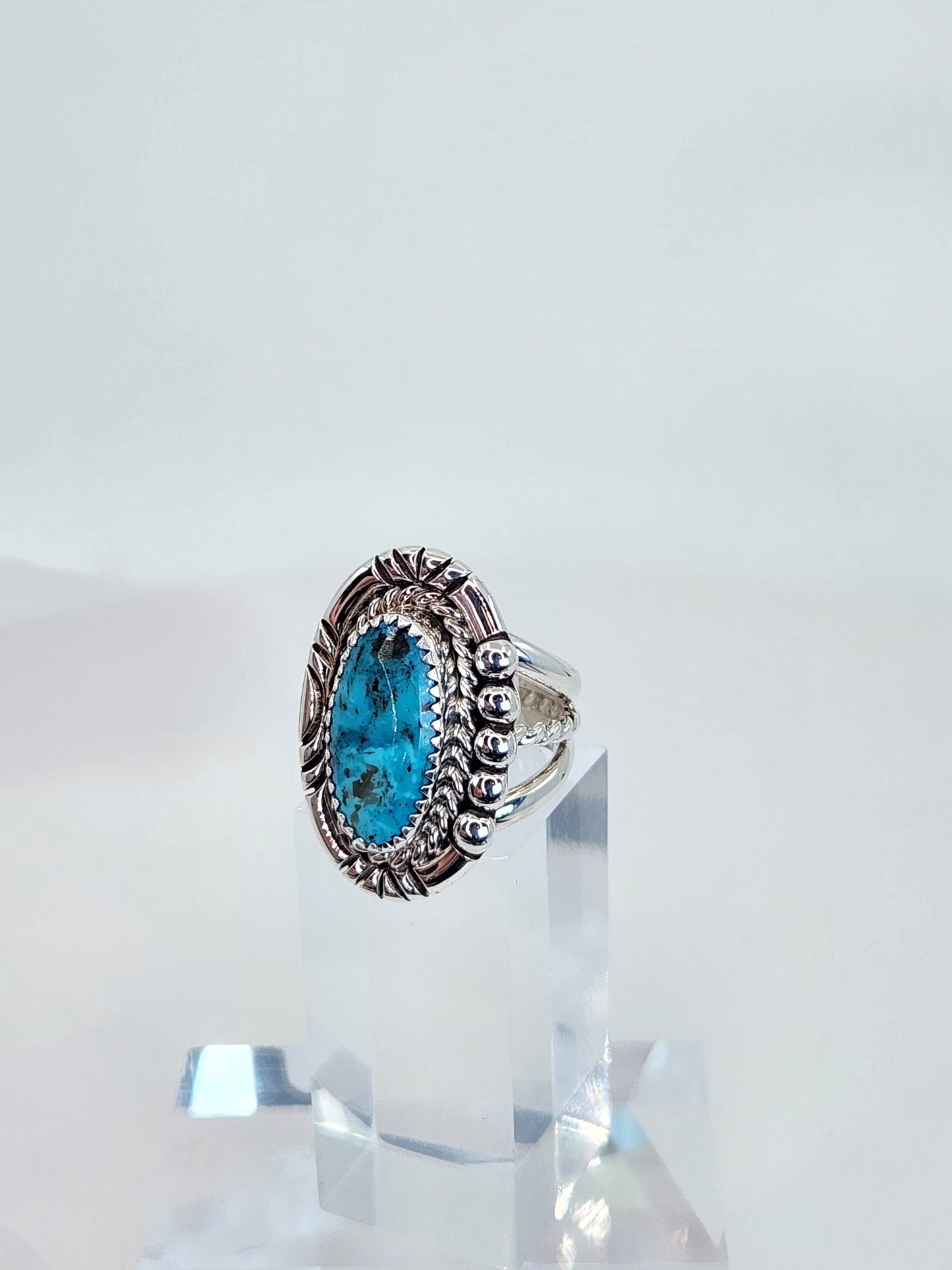 Desert Treasure: Turquoise Ring Set in Sterling Silver