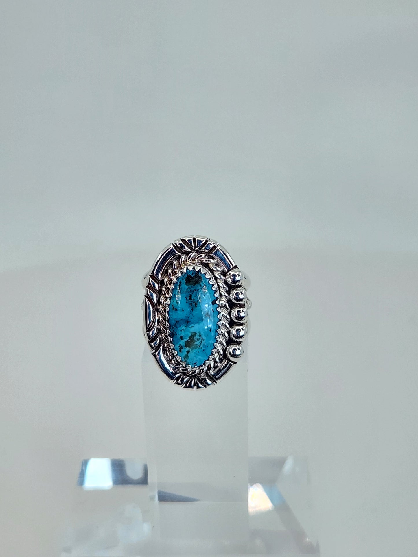 Desert Treasure: Turquoise Ring Set in Sterling Silver