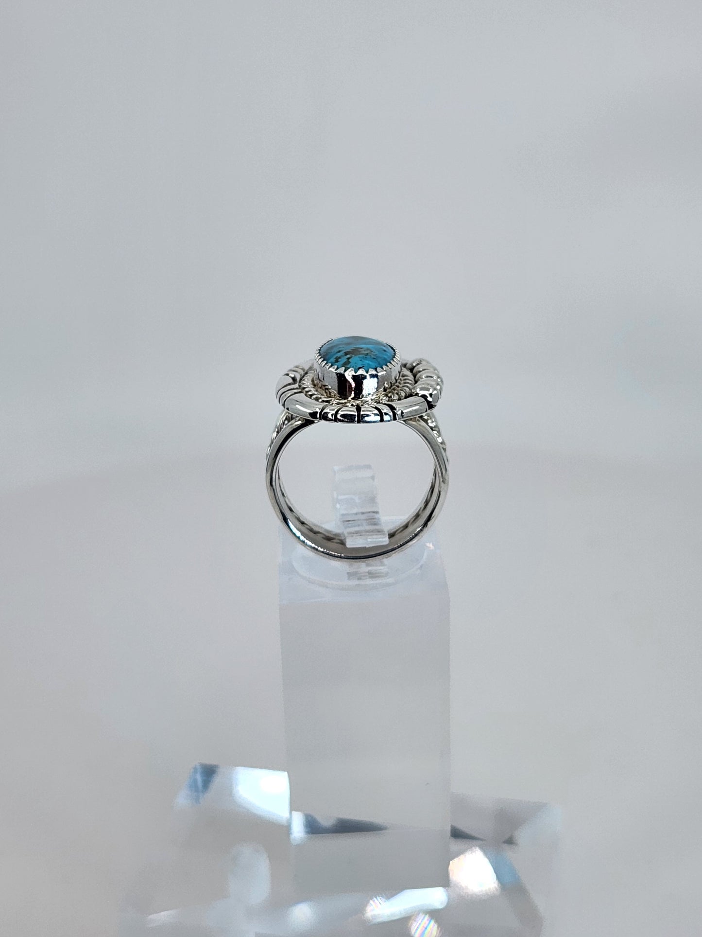 Desert Treasure: Turquoise Ring Set in Sterling Silver
