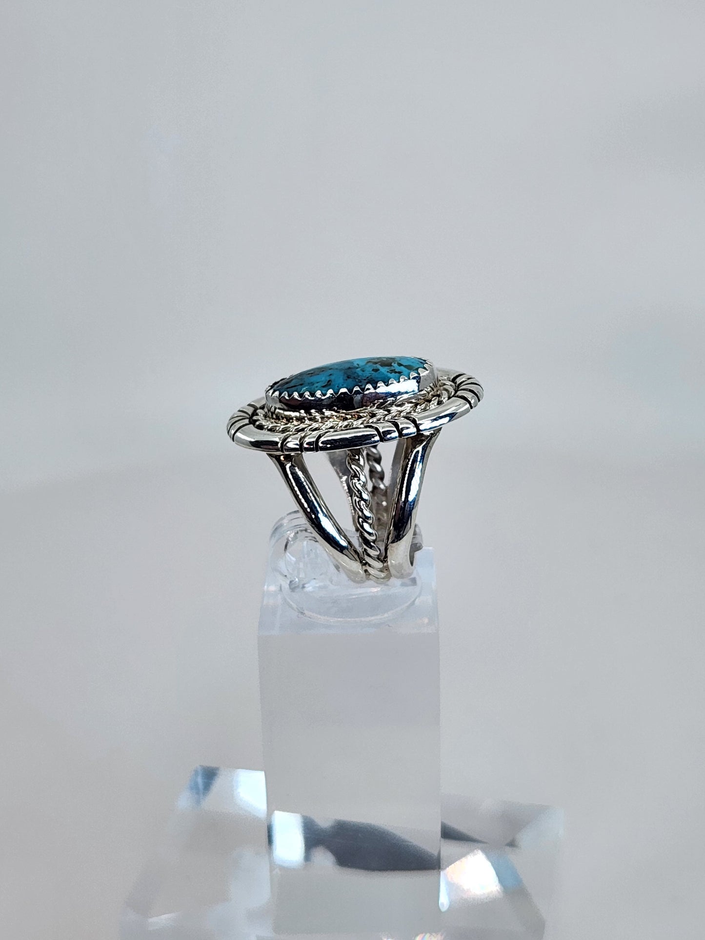Desert Treasure: Turquoise Ring Set in Sterling Silver