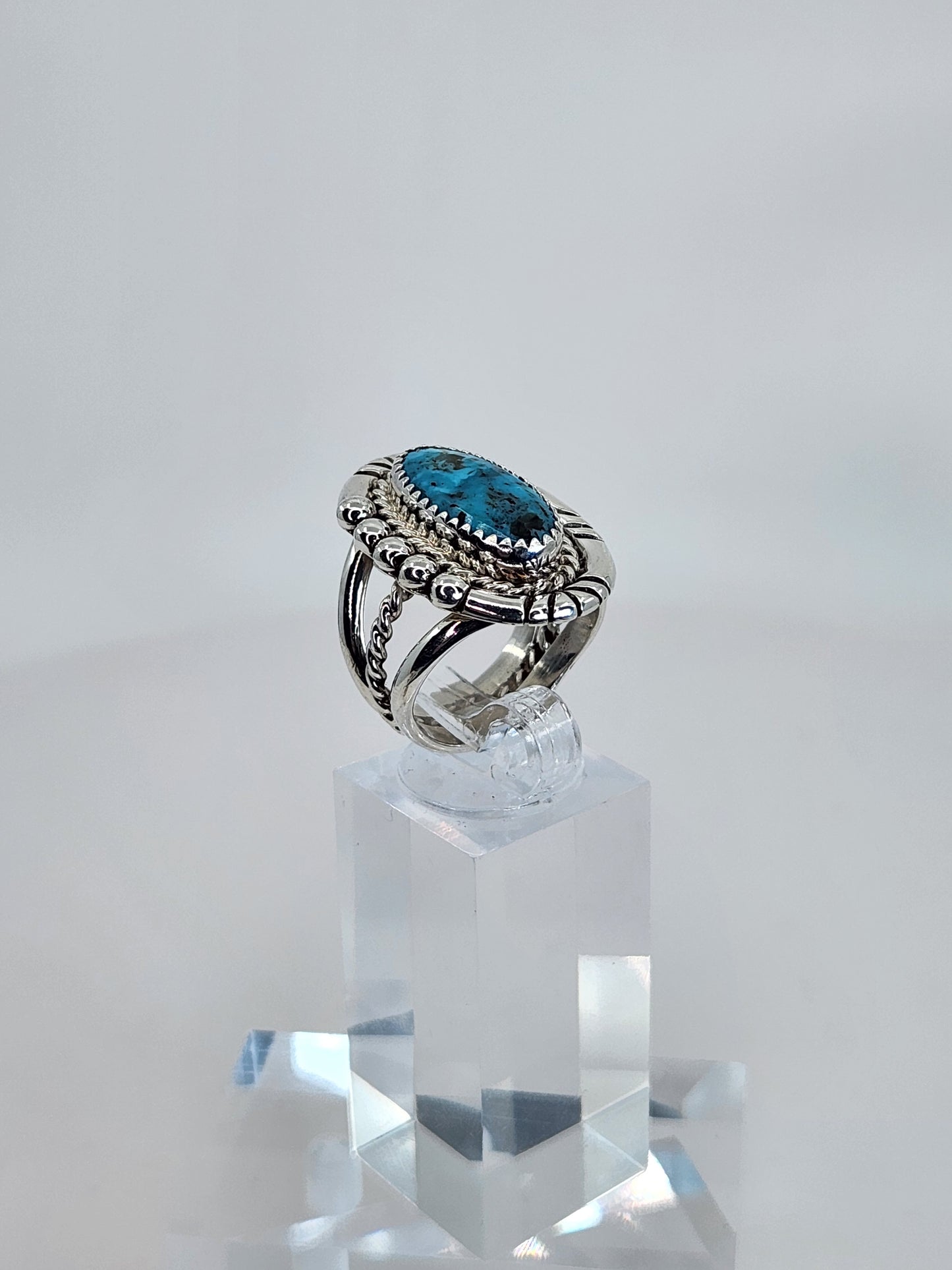 Desert Treasure: Turquoise Ring Set in Sterling Silver