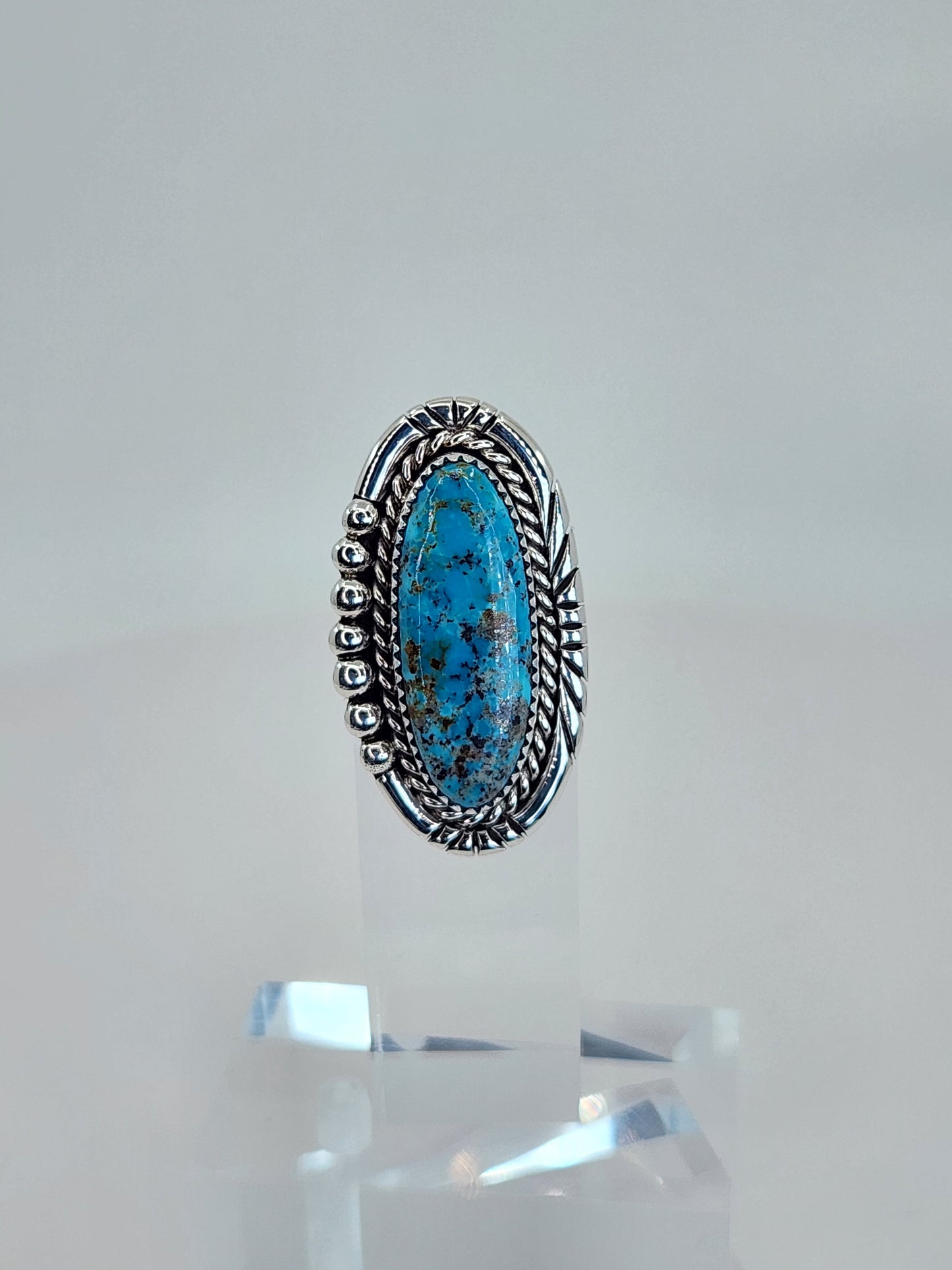 Desert Treasure: Turquoise Ring Set in Sterling Silver