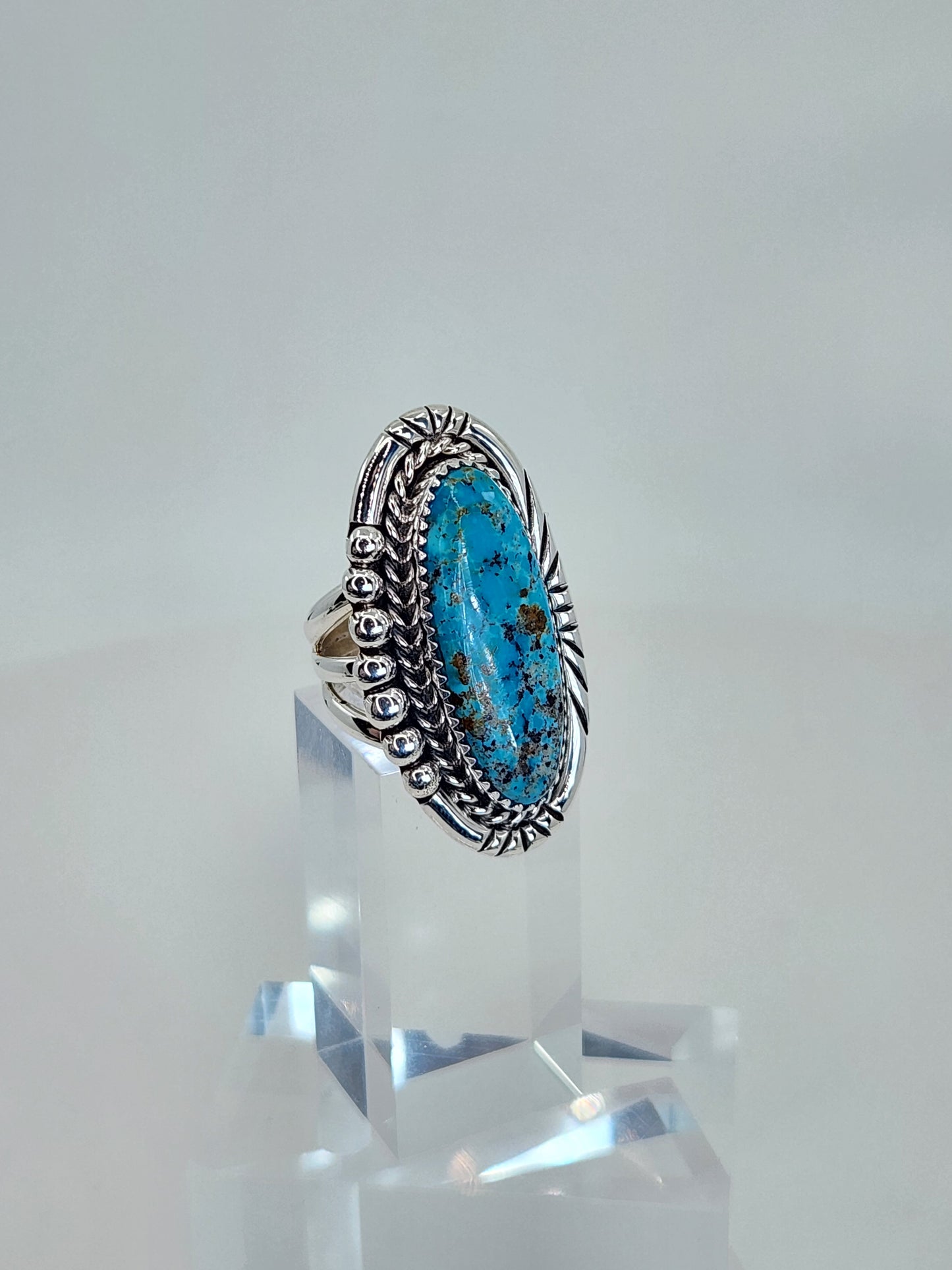 Desert Treasure: Turquoise Ring Set in Sterling Silver