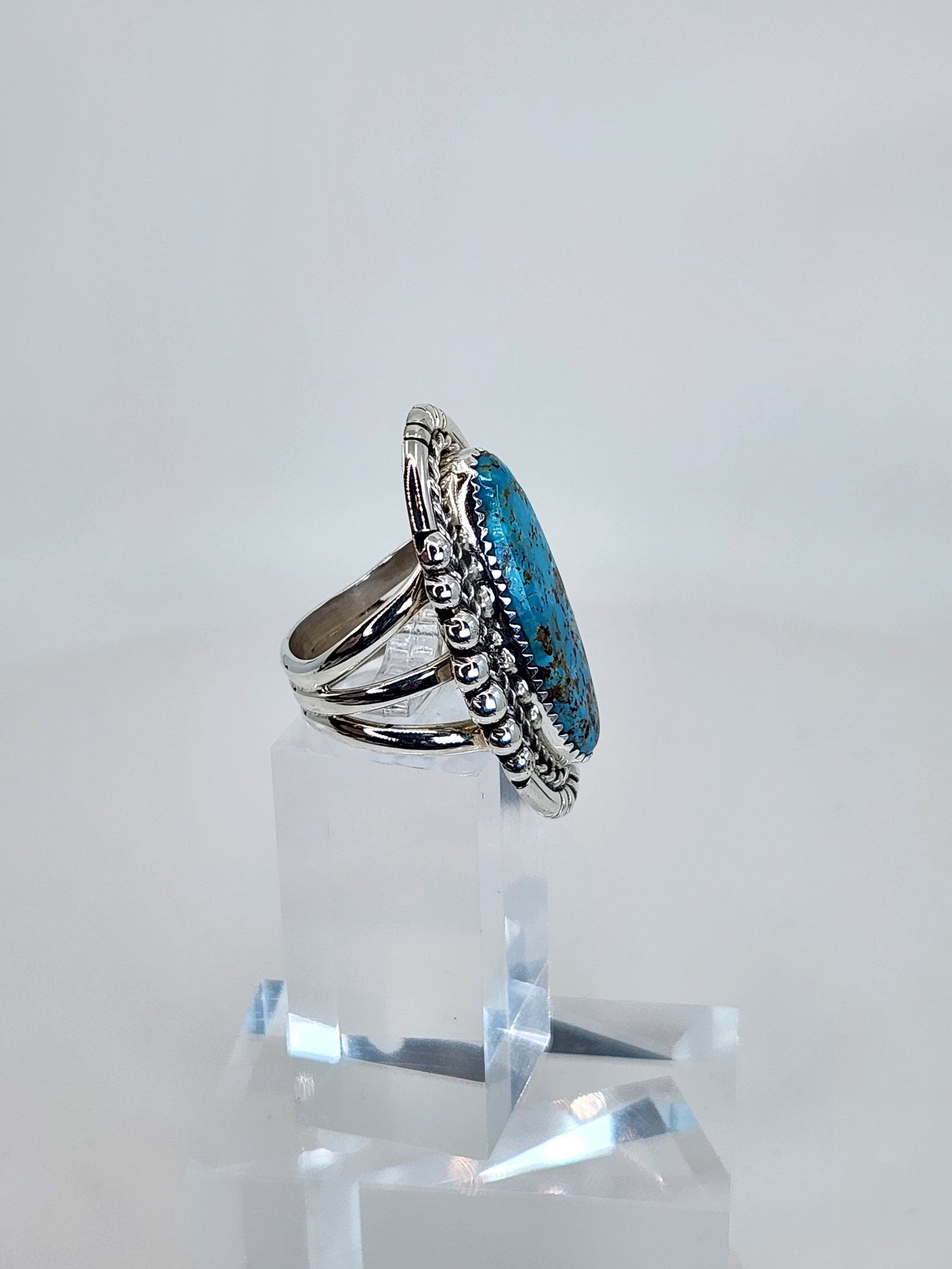 Desert Treasure: Turquoise Ring Set in Sterling Silver