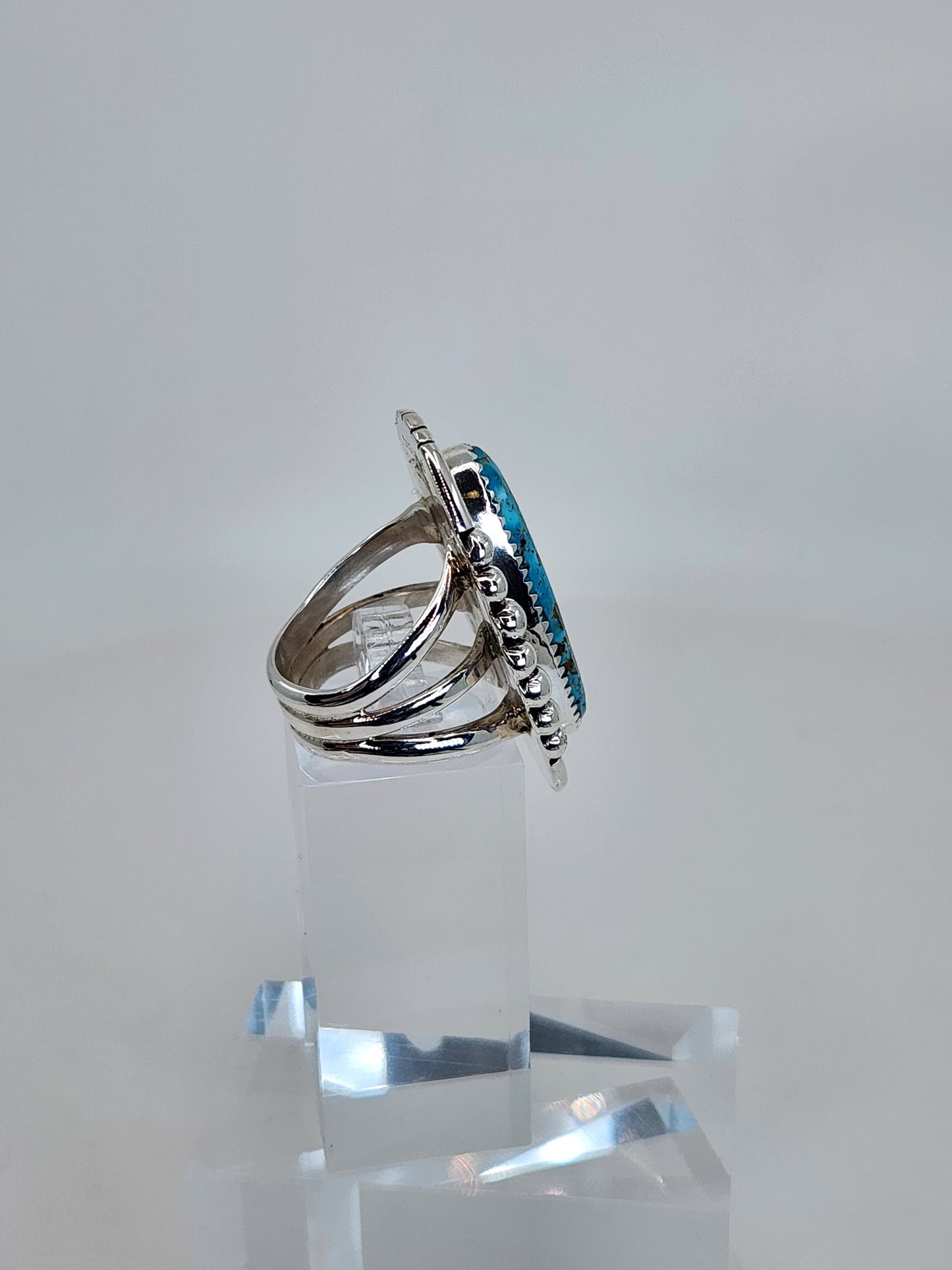 Desert Treasure: Turquoise Ring Set in Sterling Silver
