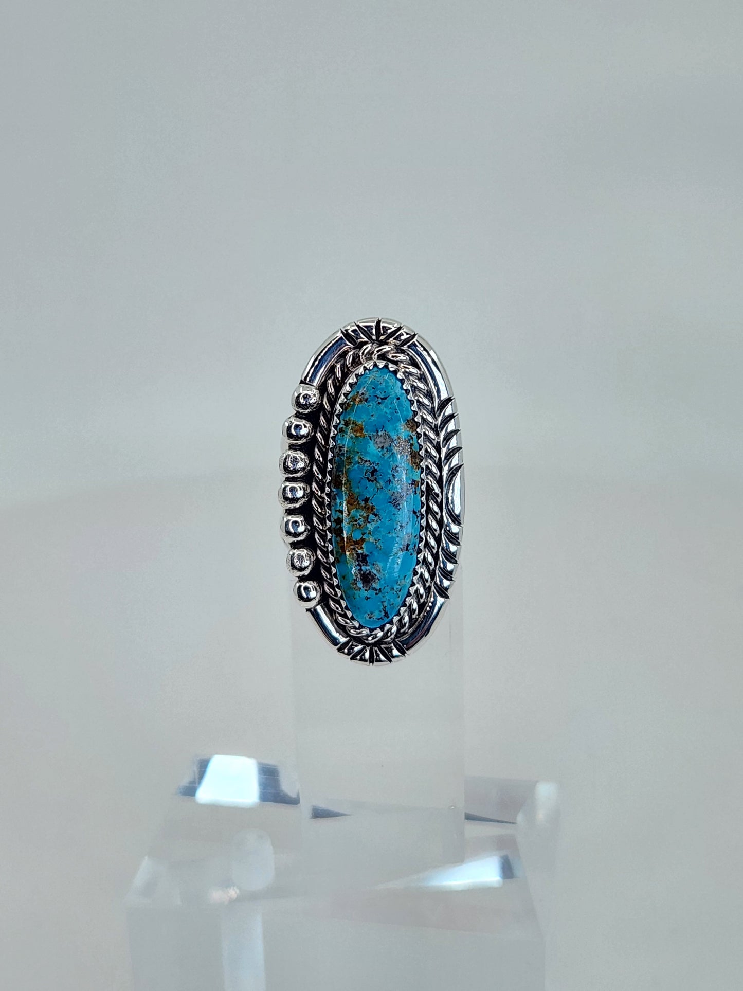 Desert Treasure: Turquoise Ring Set in Sterling Silver