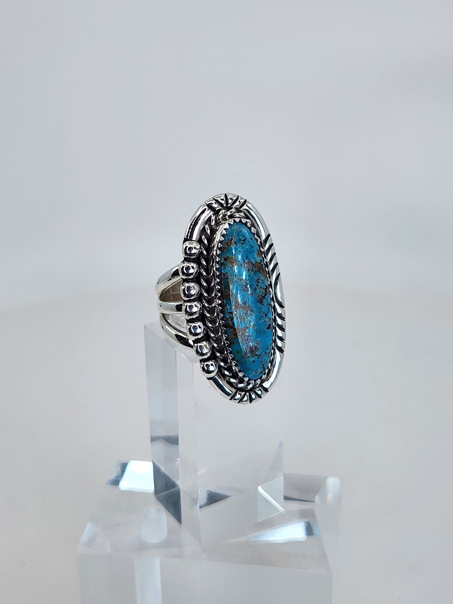 Desert Treasure: Turquoise Ring Set in Sterling Silver