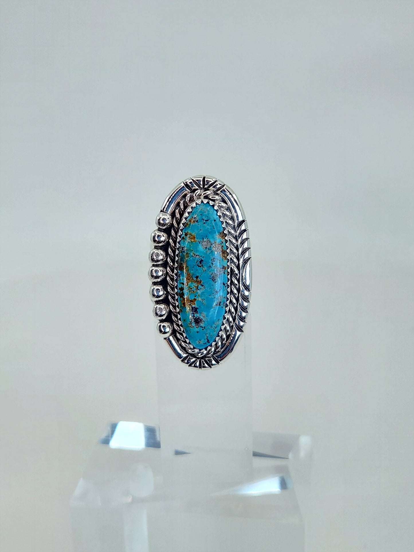 Desert Treasure: Turquoise Ring Set in Sterling Silver